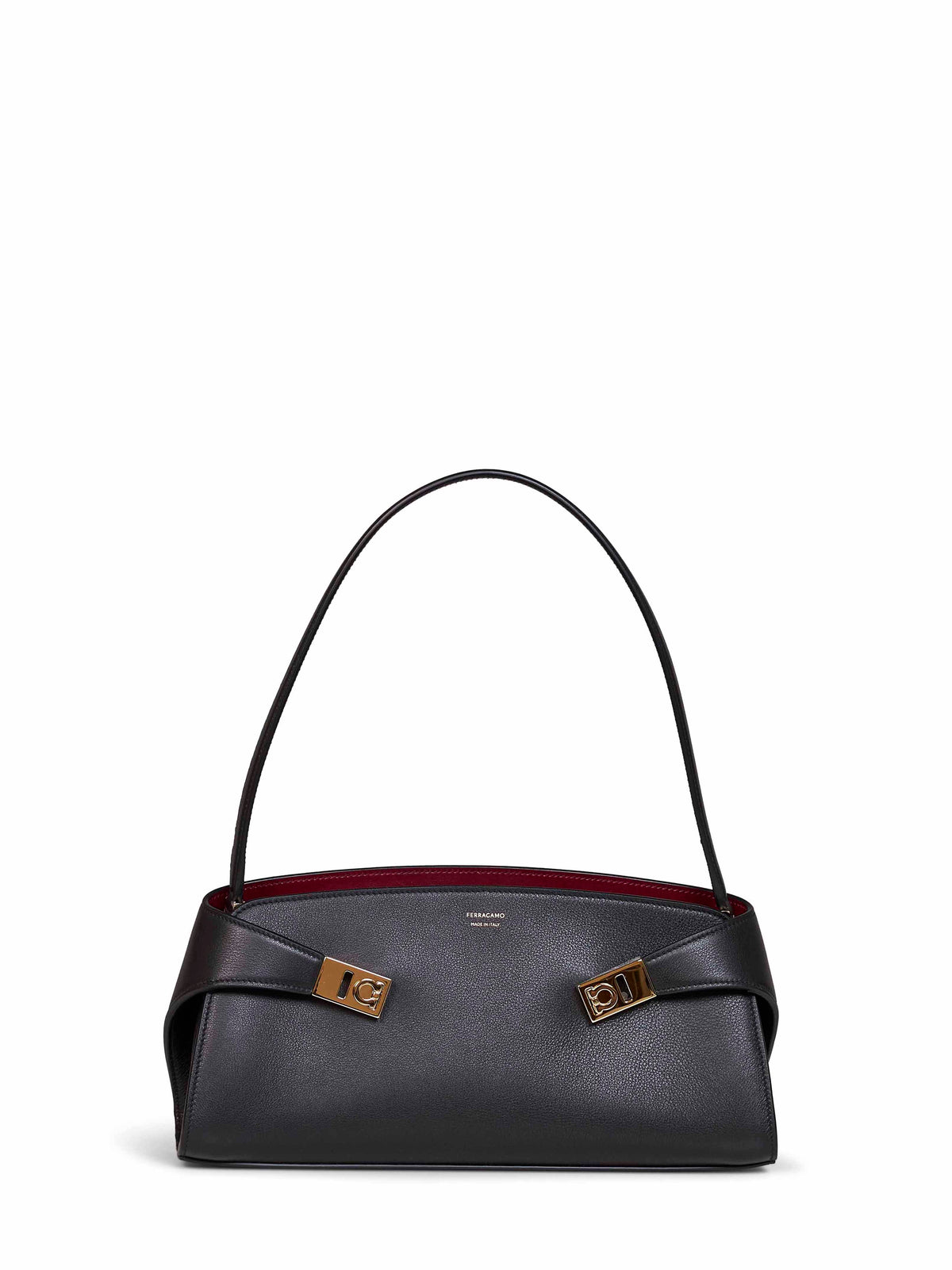 Ferragamo Women Black Hug East-West Shoulder Bag FERRAGAMO