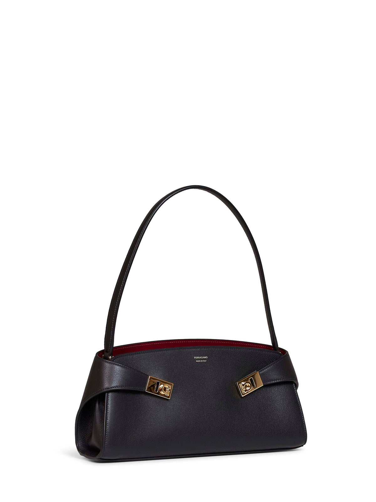 Ferragamo Women Black Hug East-West Shoulder Bag FERRAGAMO