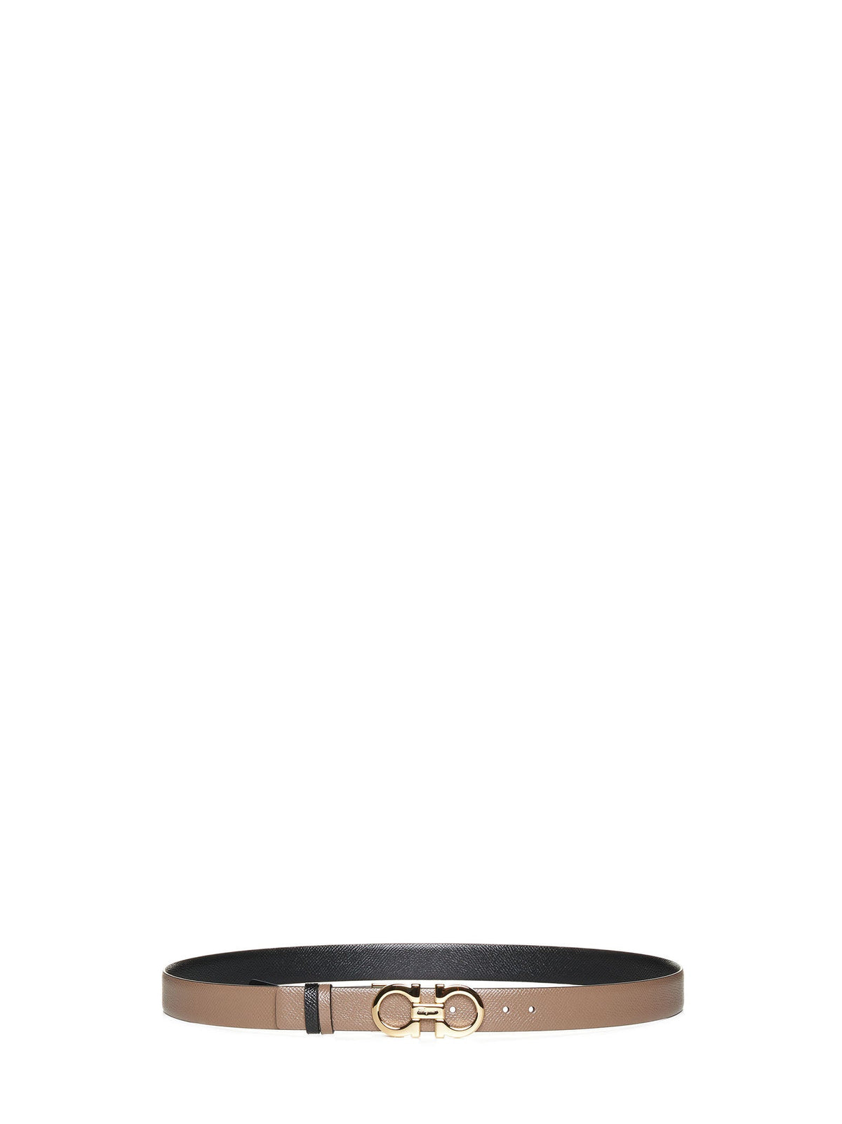 Ferragamo Women Caraway Seed Leather Gancini Reversible Belt FERRAGAMO