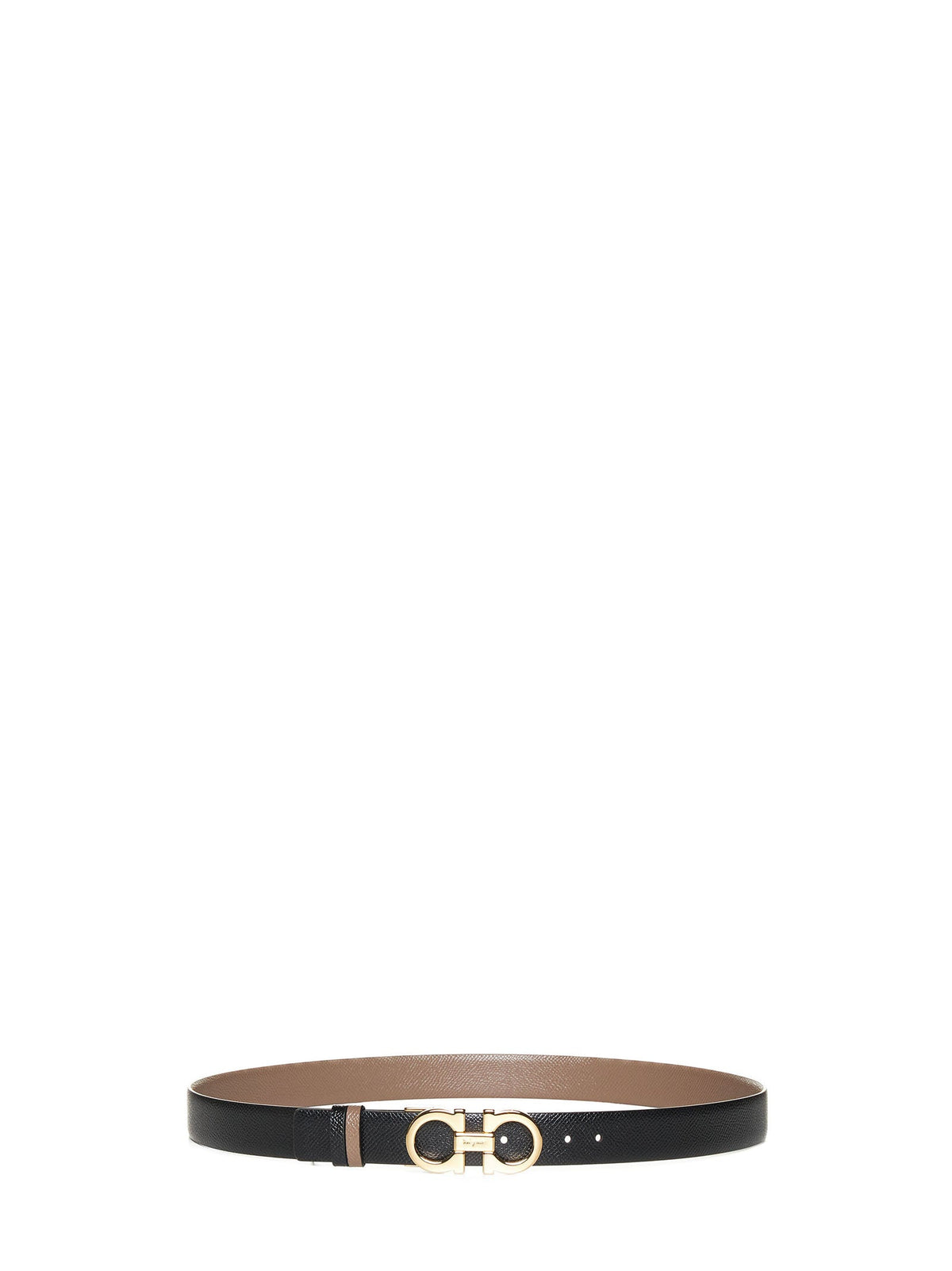 Ferragamo Women Caraway Seed Leather Gancini Reversible Belt FERRAGAMO