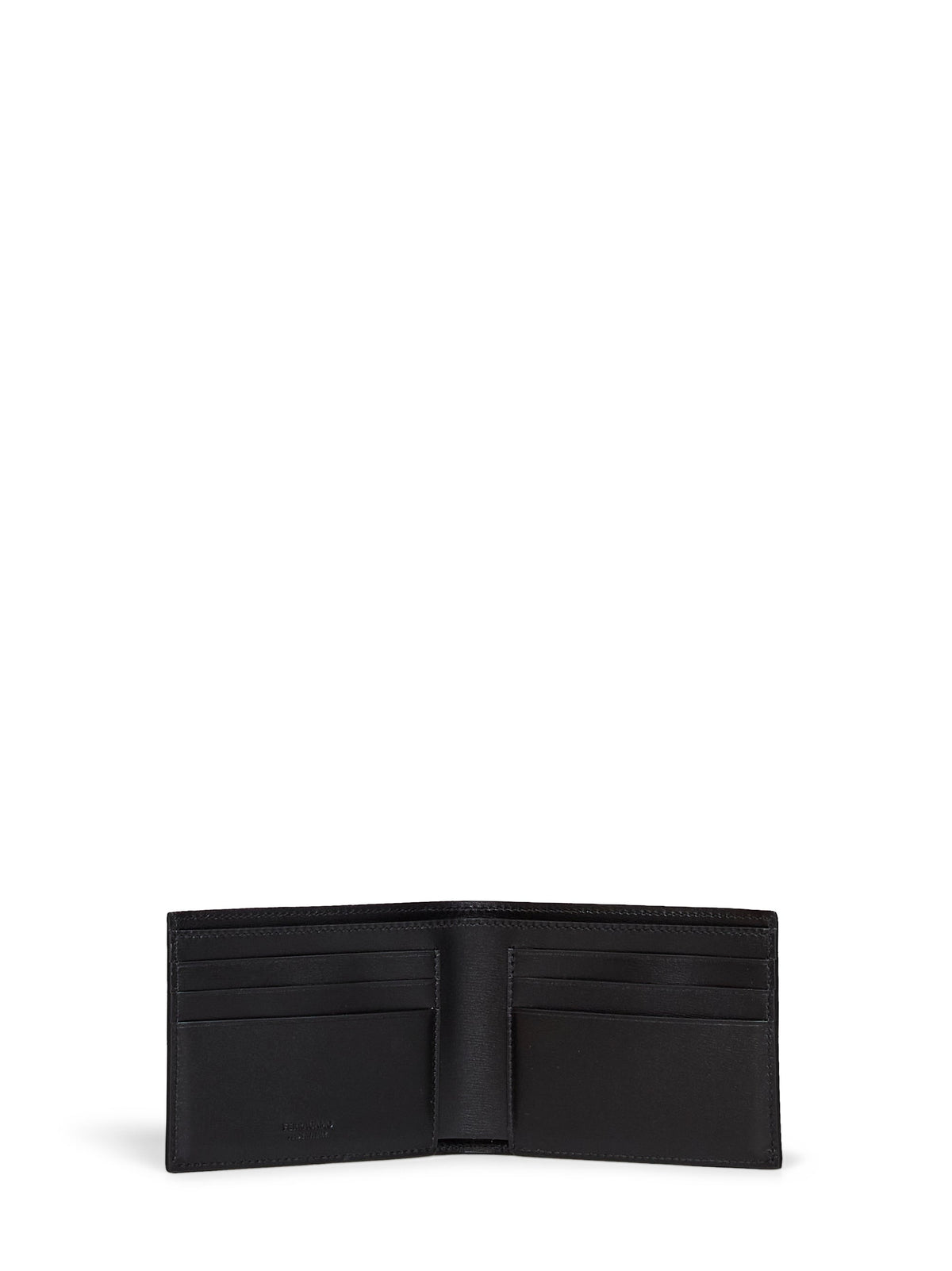 Ferragamo Men Black Palmellato Calfskin Leather Florence Classic Wallet FERRAGAMO