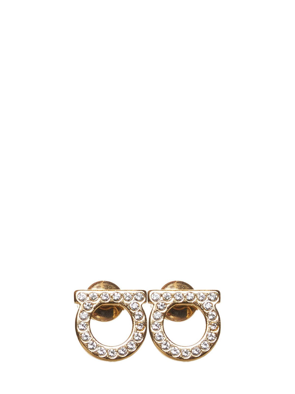 Ferragamo Women Rhinestones Gancini Earrings By Ferragamo FERRAGAMO