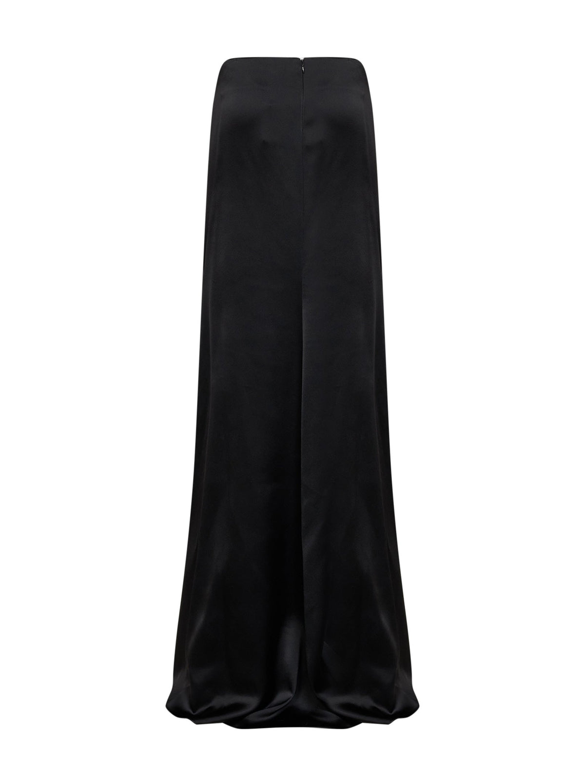 Giuseppe Di Morabito Women Black Satin Maxi Skirt With Jeweled Detail GIUSEPPE DI MORABITO