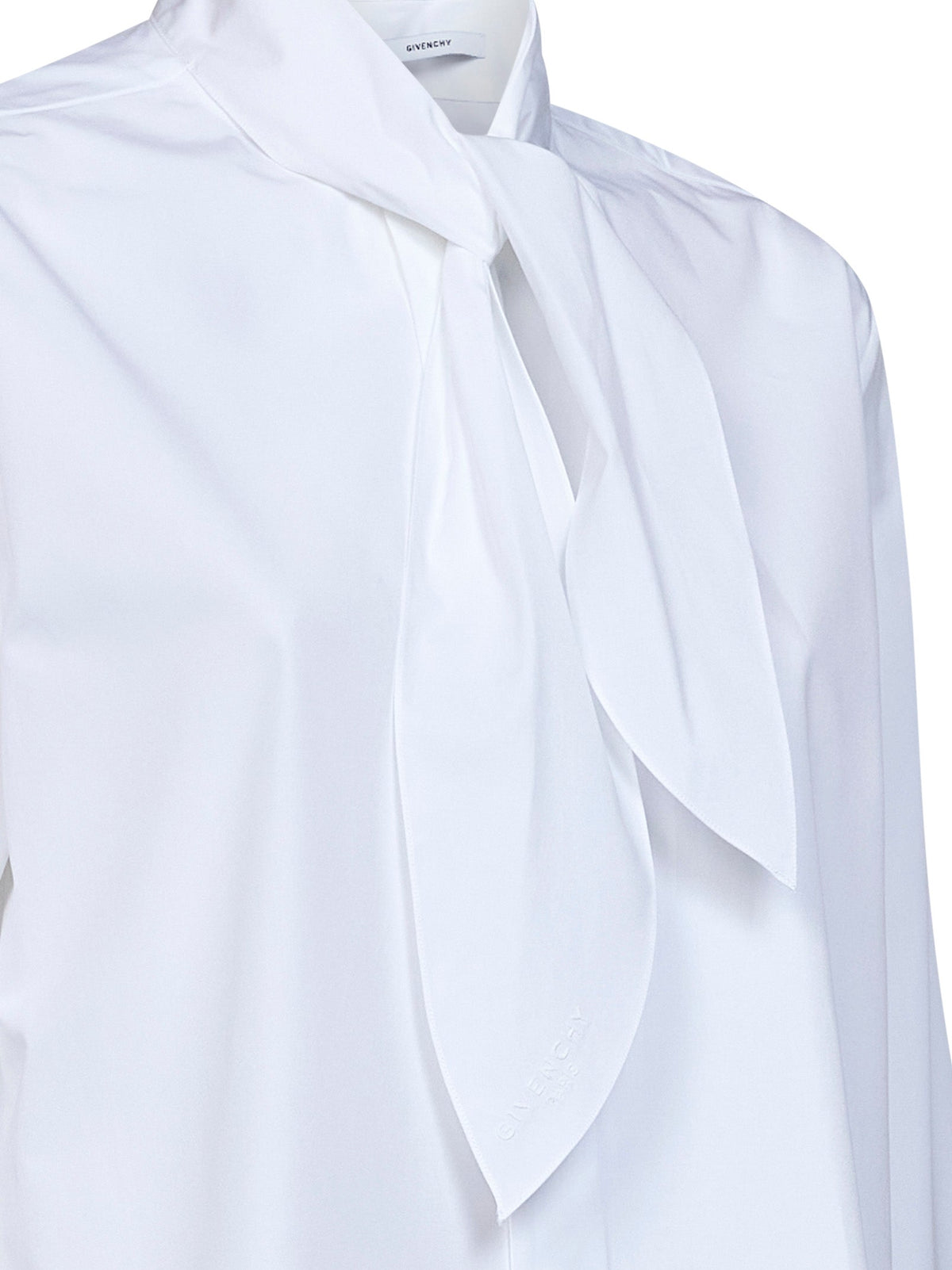 Givenchy Women White Poplin Cocoon Bow Shirt GIVENCHY