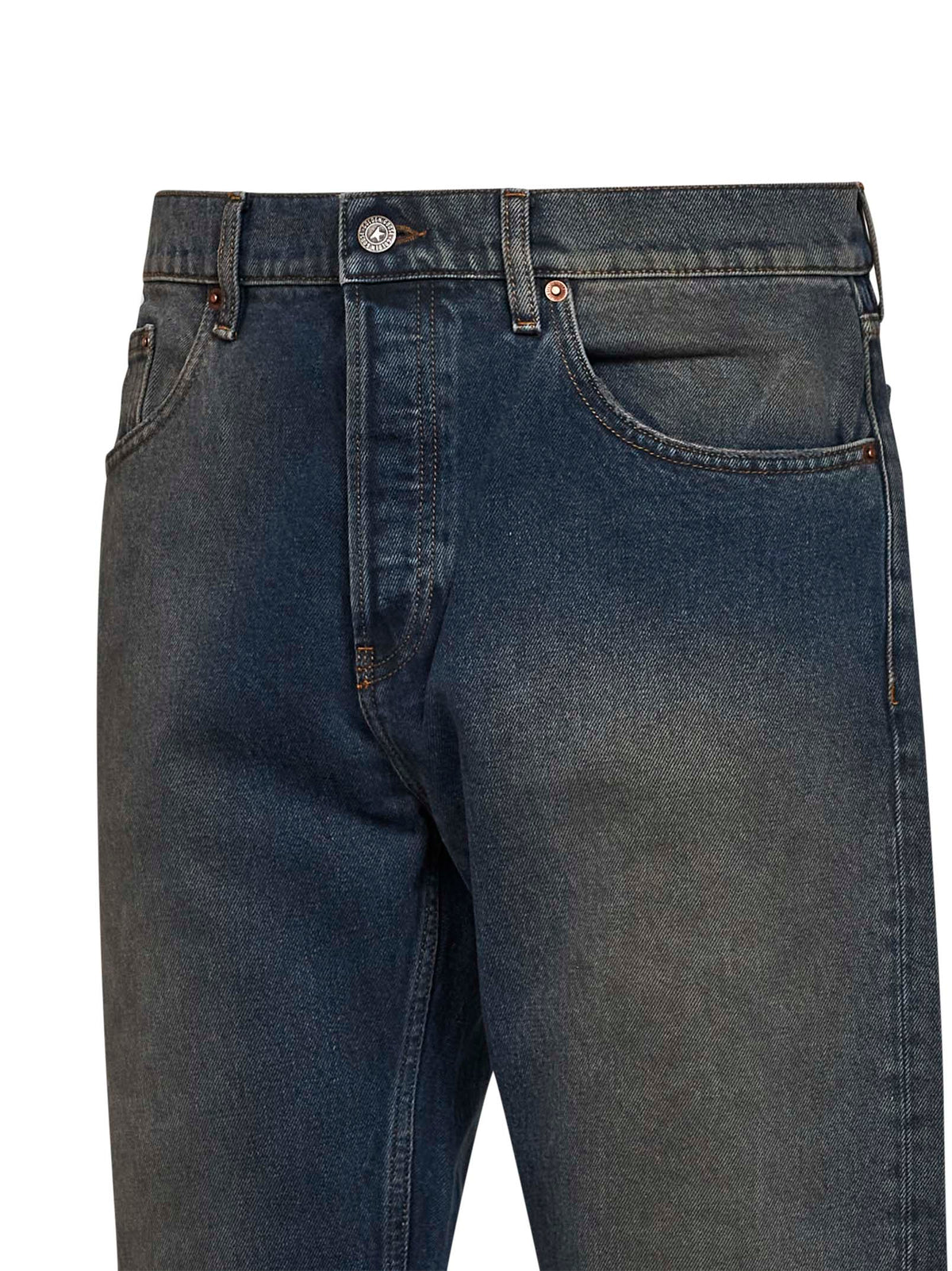 Golden Goose Men Blue Cotton Denim Journey Patrick Straight Jeans GOLDEN GOOSE