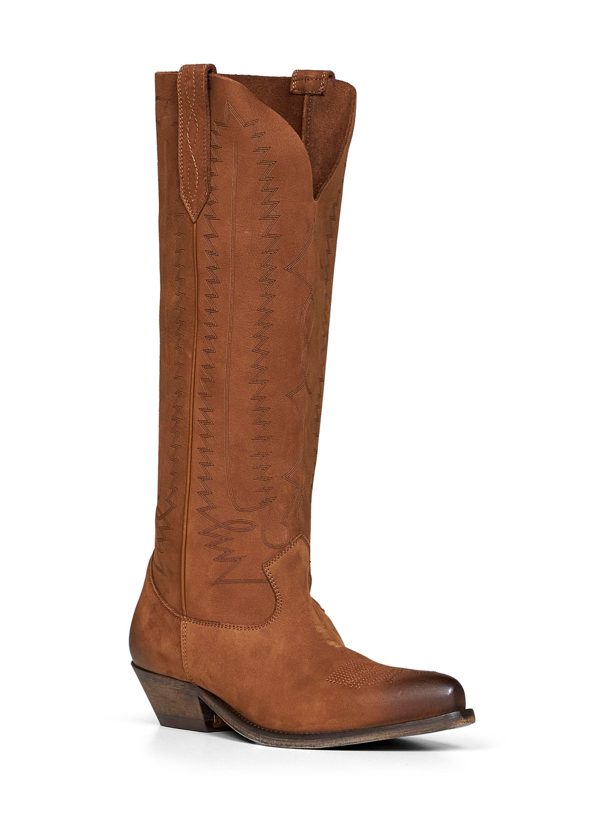 Golden Goose Women Brown Leather Wish Star Western Boots GOLDEN GOOSE
