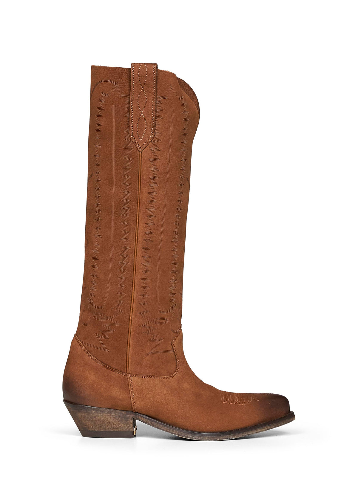 Golden Goose Women Brown Leather Wish Star Western Boots GOLDEN GOOSE