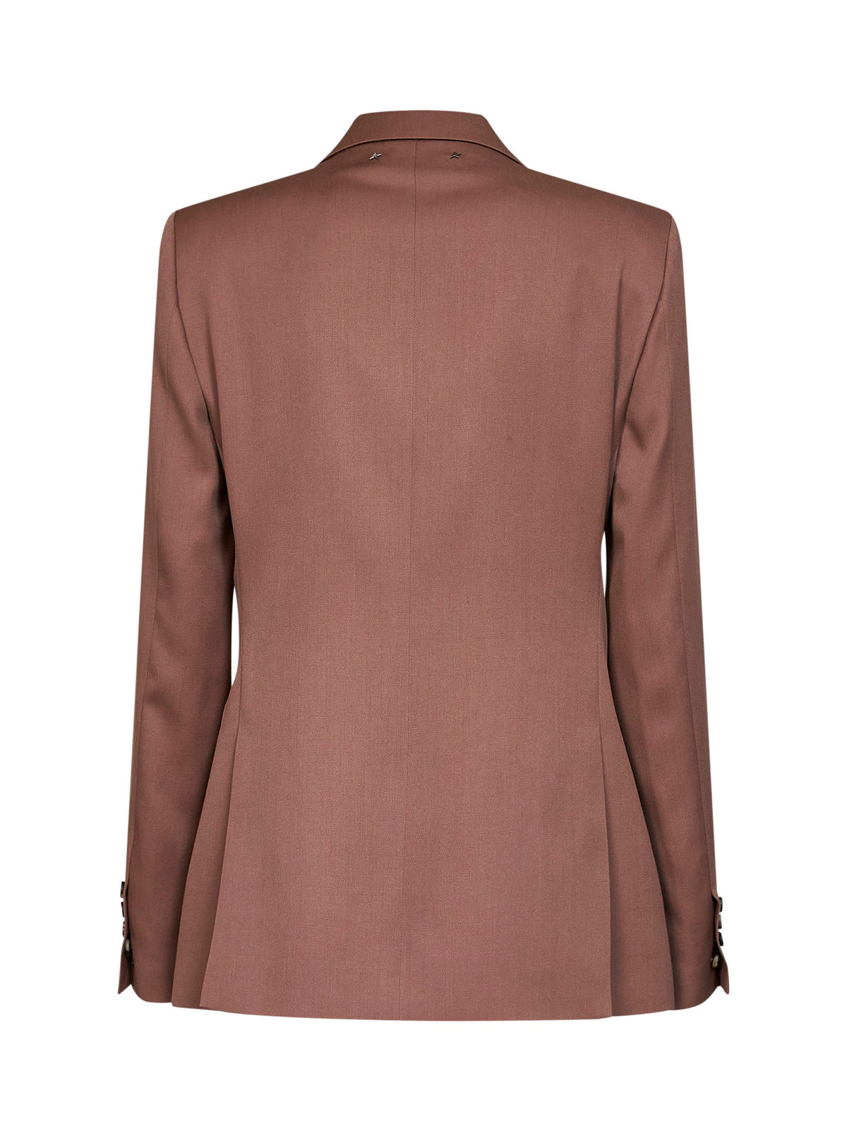 Golden Goose Women Bronze Pink Wool Gabardine Journey Double-Breasted Blazer GOLDEN GOOSE