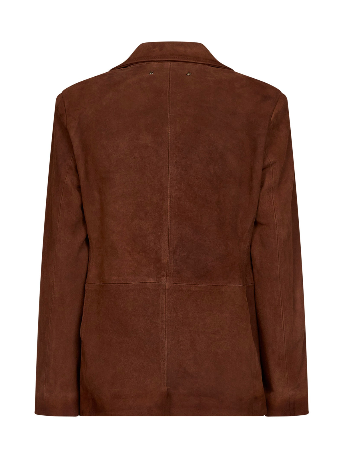 Golden Goose Women Brown Waxed Suede Robyn Blazer GOLDEN GOOSE
