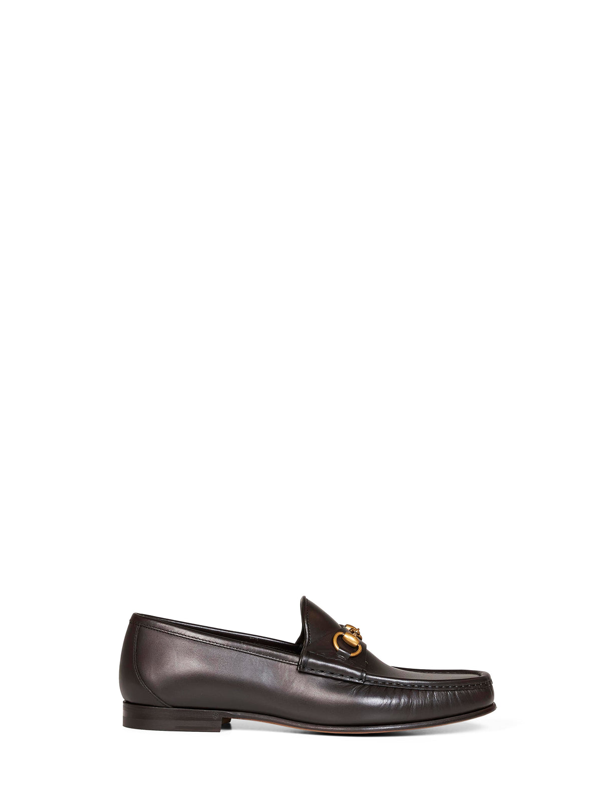 Gucci Men Brown Leather Horsebit 19653 Loafers GUCCI