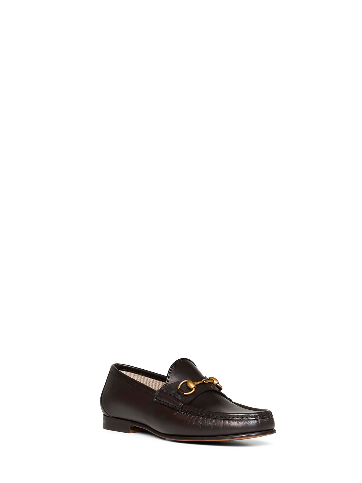 Gucci Men Brown Leather Horsebit 19653 Loafers GUCCI