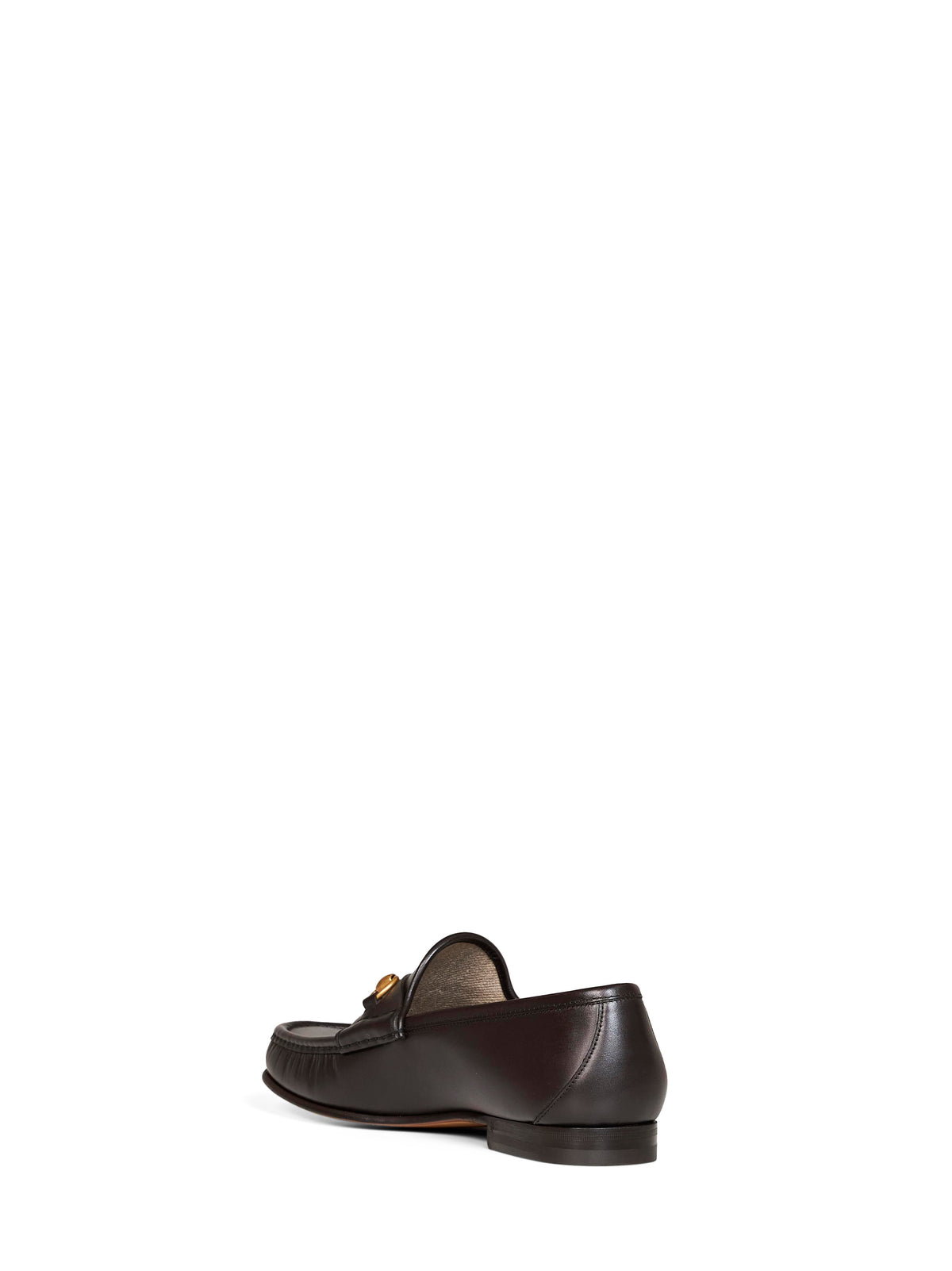 Gucci Men Brown Leather Horsebit 19653 Loafers GUCCI