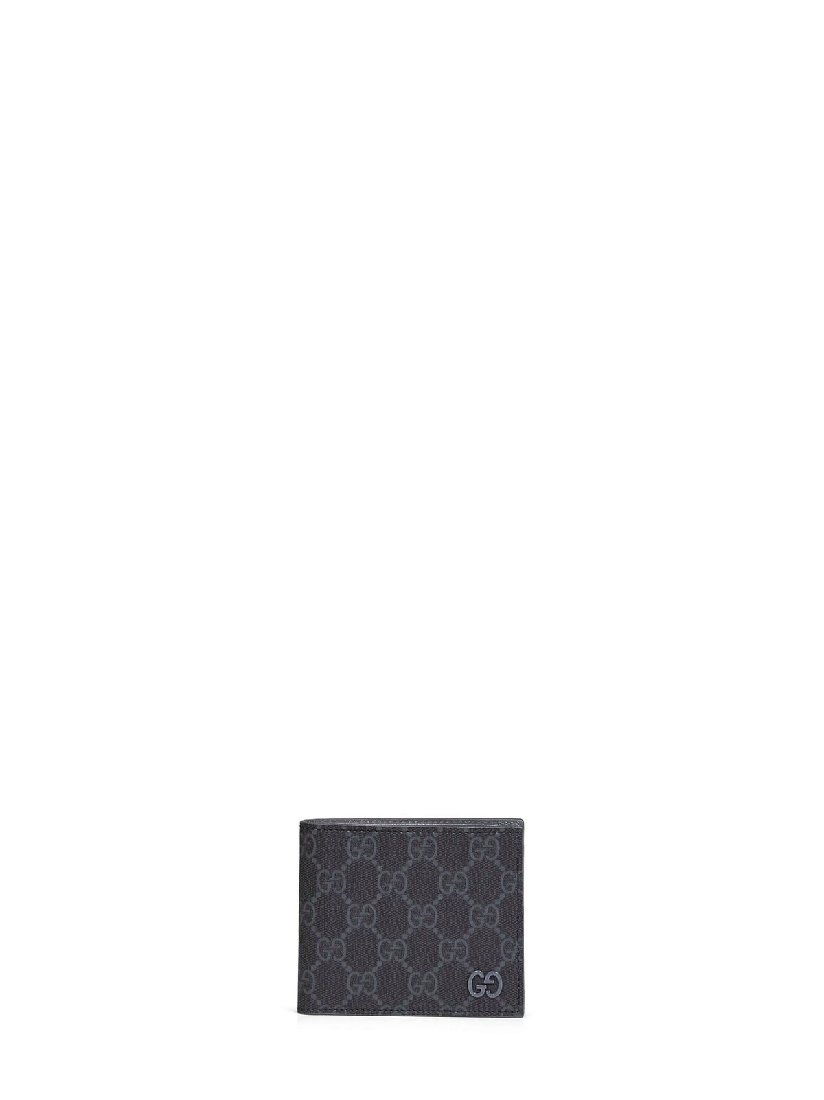 Gucci Men Black Leather Gg Bi-Fold Wallet<Br/> GUCCI
