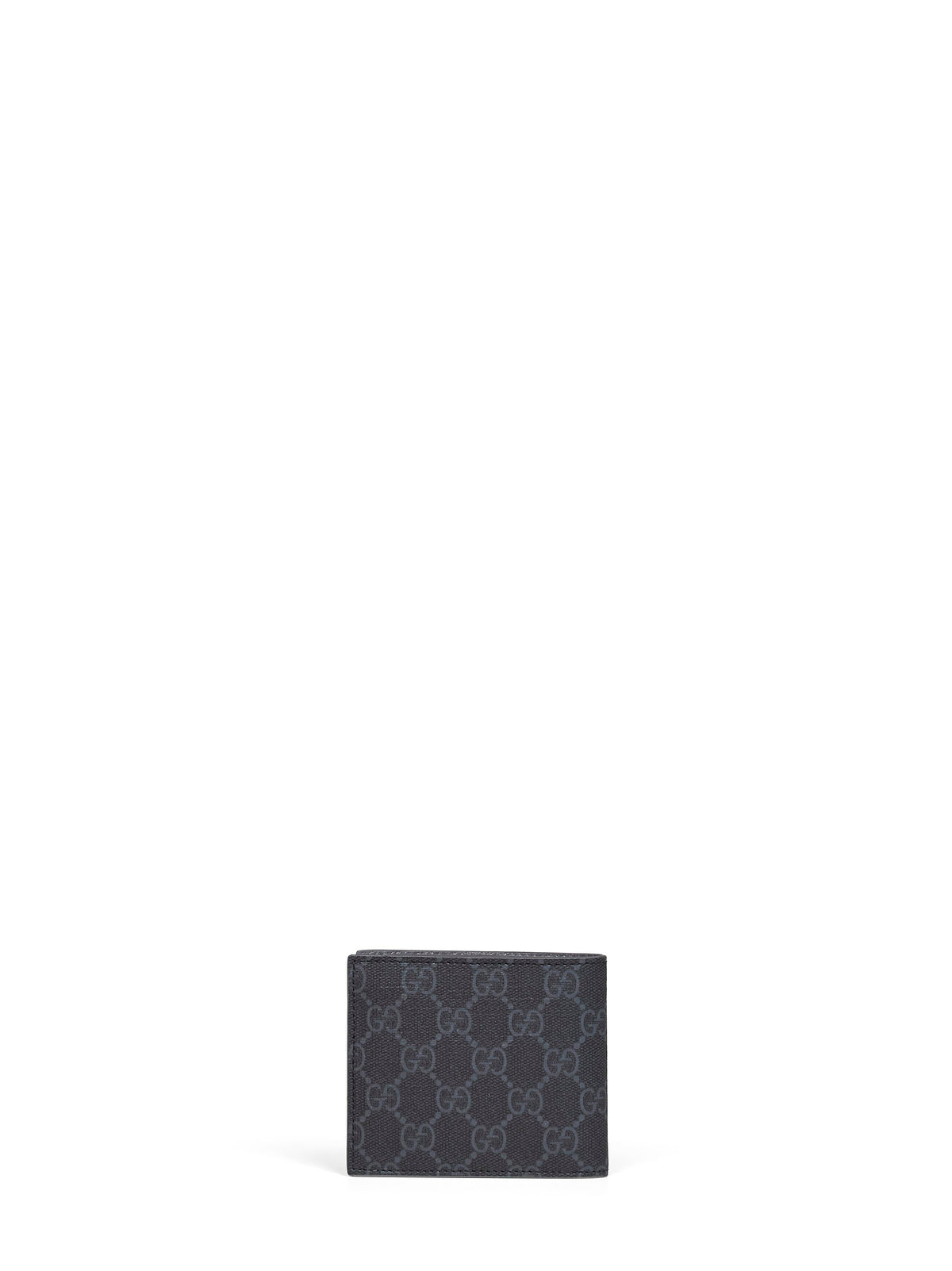 Gucci Men Black Leather Gg Bi-Fold Wallet<Br/> GUCCI
