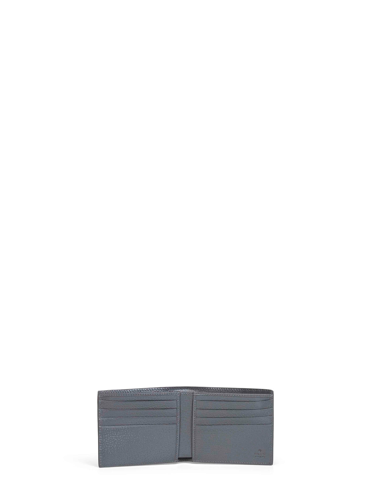 Gucci Men Black Leather Gg Bi-Fold Wallet<Br/> GUCCI