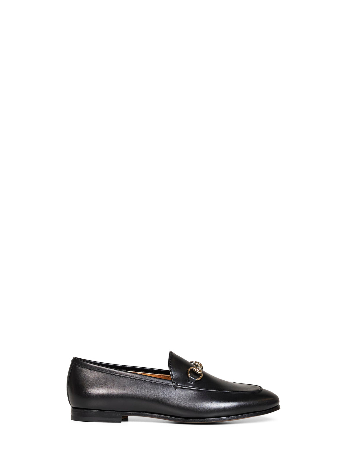 Gucci Women Black Leather Jordaan Horsebit Loafers GUCCI