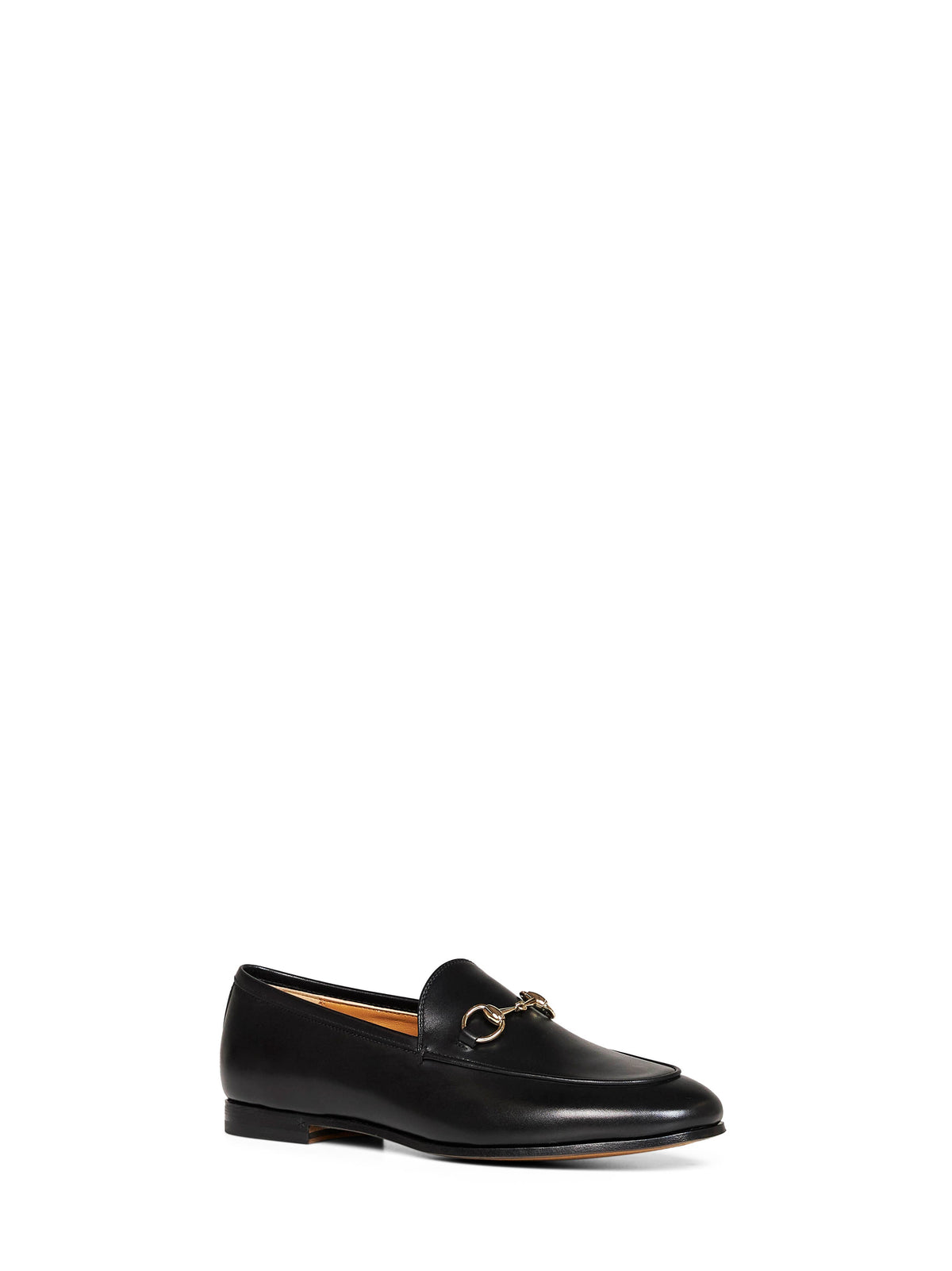 Gucci Women Black Leather Jordaan Horsebit Loafers GUCCI