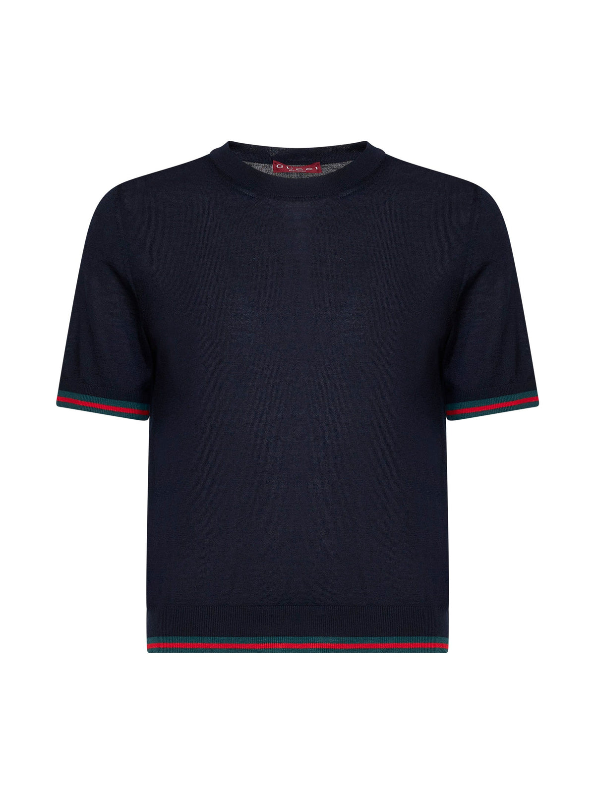 Gucci Women Blue Cashmere Knitted Top GUCCI