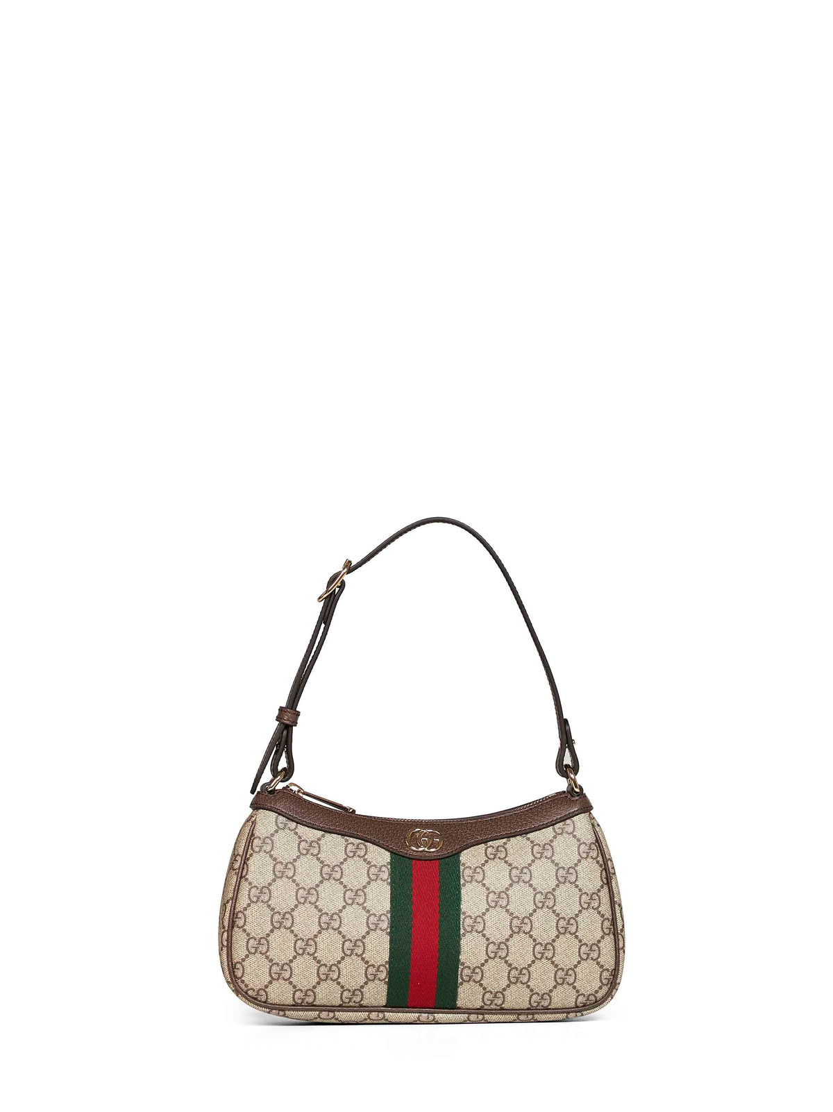 Gucci Women Beige And Dark Brown Ophidia Small Shoulder Bag GUCCI