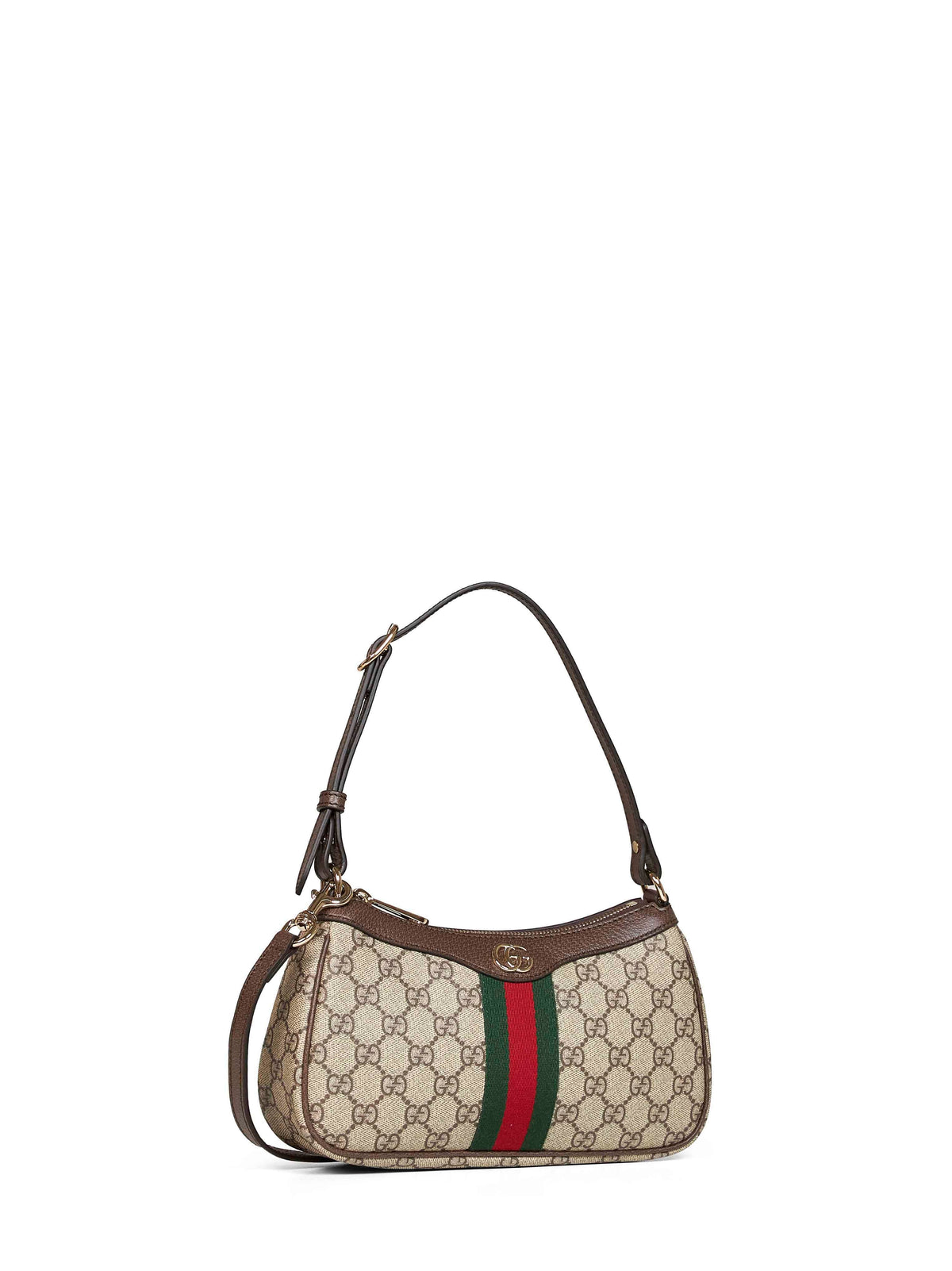 Gucci Women Beige And Dark Brown Ophidia Small Shoulder Bag GUCCI