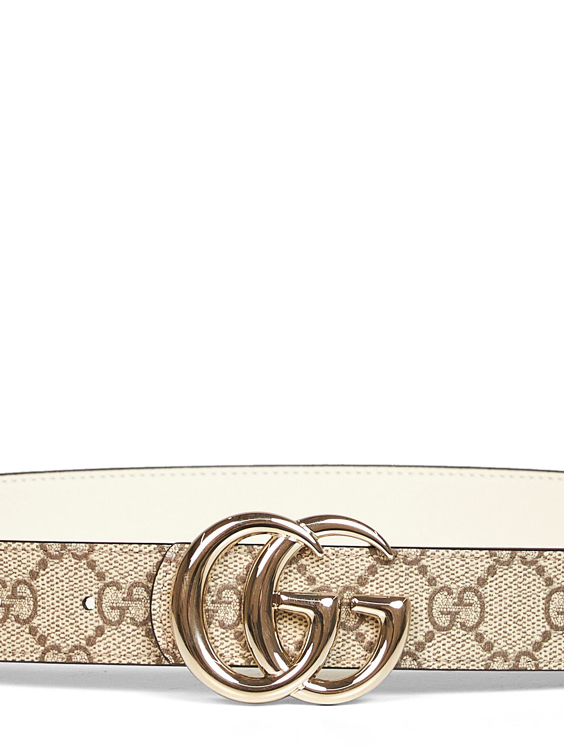 Gucci Women Beige "Gg Marmont" Reversible Belt <Br/> GUCCI