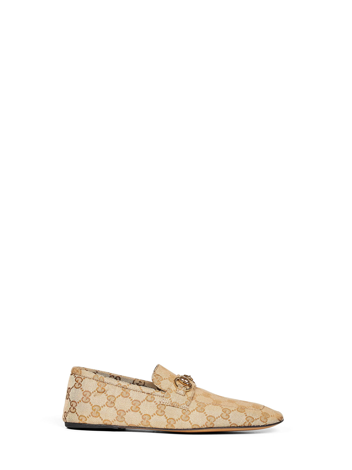 Gucci Women Beige Gg Canvas Horsebit Loafers GUCCI