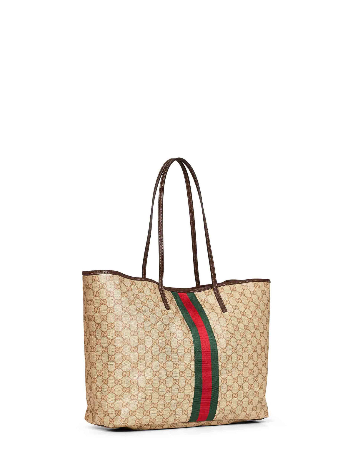 Gucci Women Sand And Dark Brown Gucci Tribeca Large Shopping Bag GUCCI
