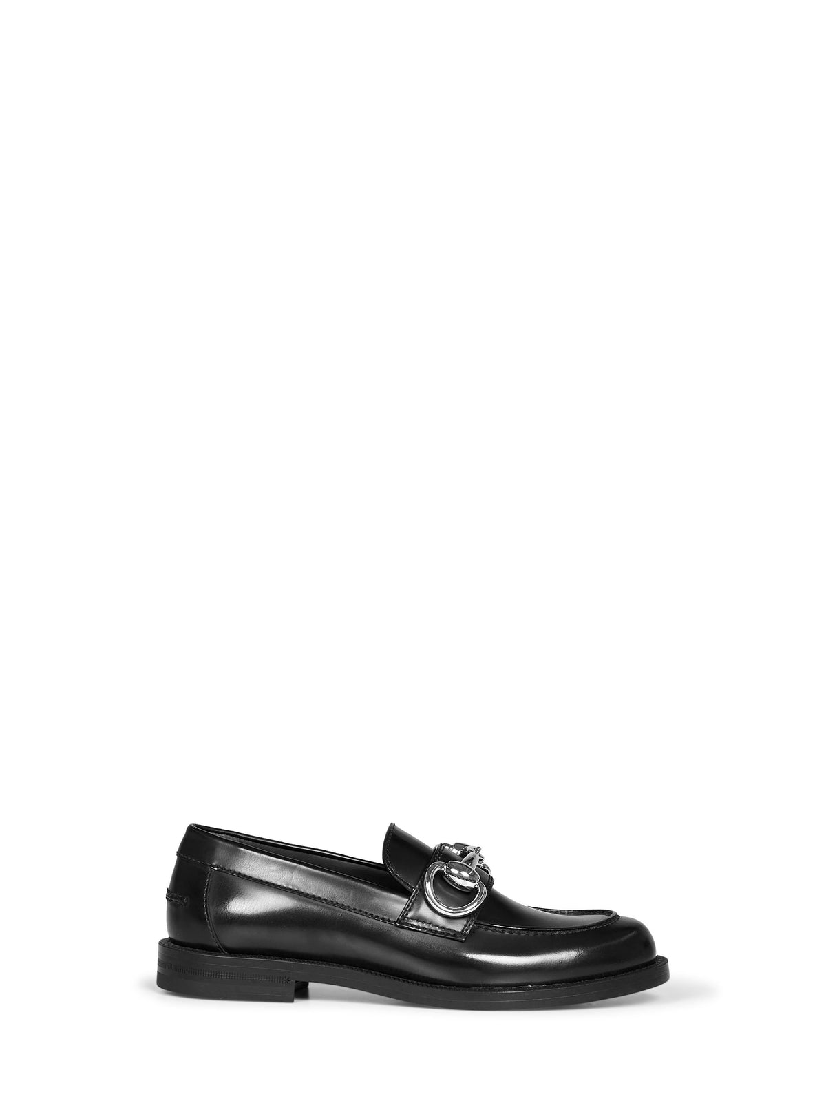 Gucci Women Black Boulevard Leather Penny Loafers GUCCI