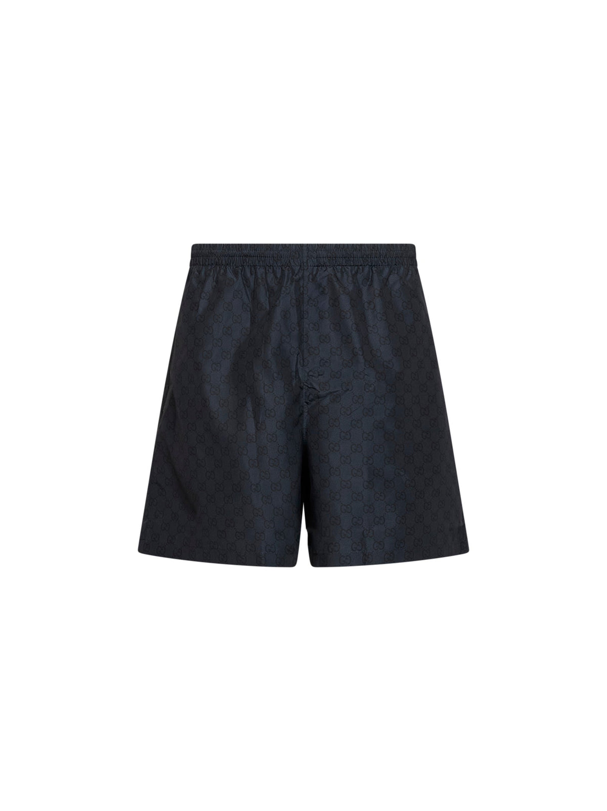Gucci Men Black Printed Polyester Poplin Swimsuit GUCCI