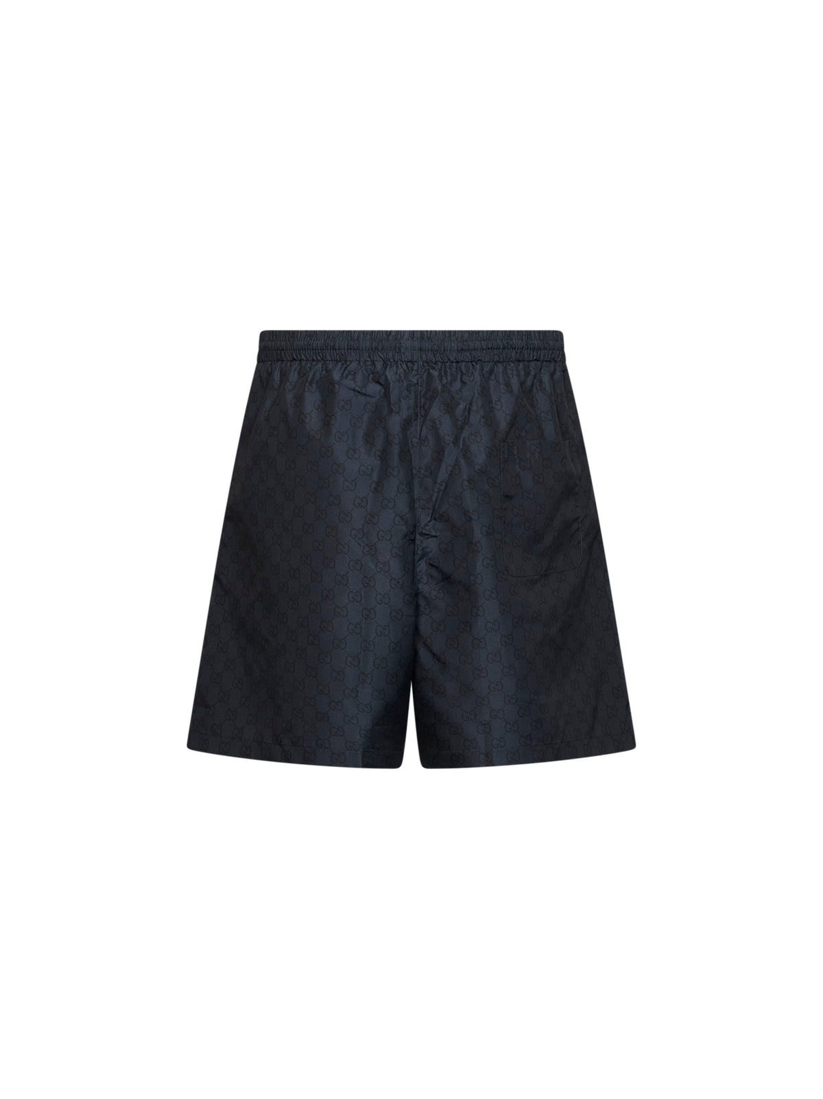 Gucci Men Black Printed Polyester Poplin Swimsuit GUCCI
