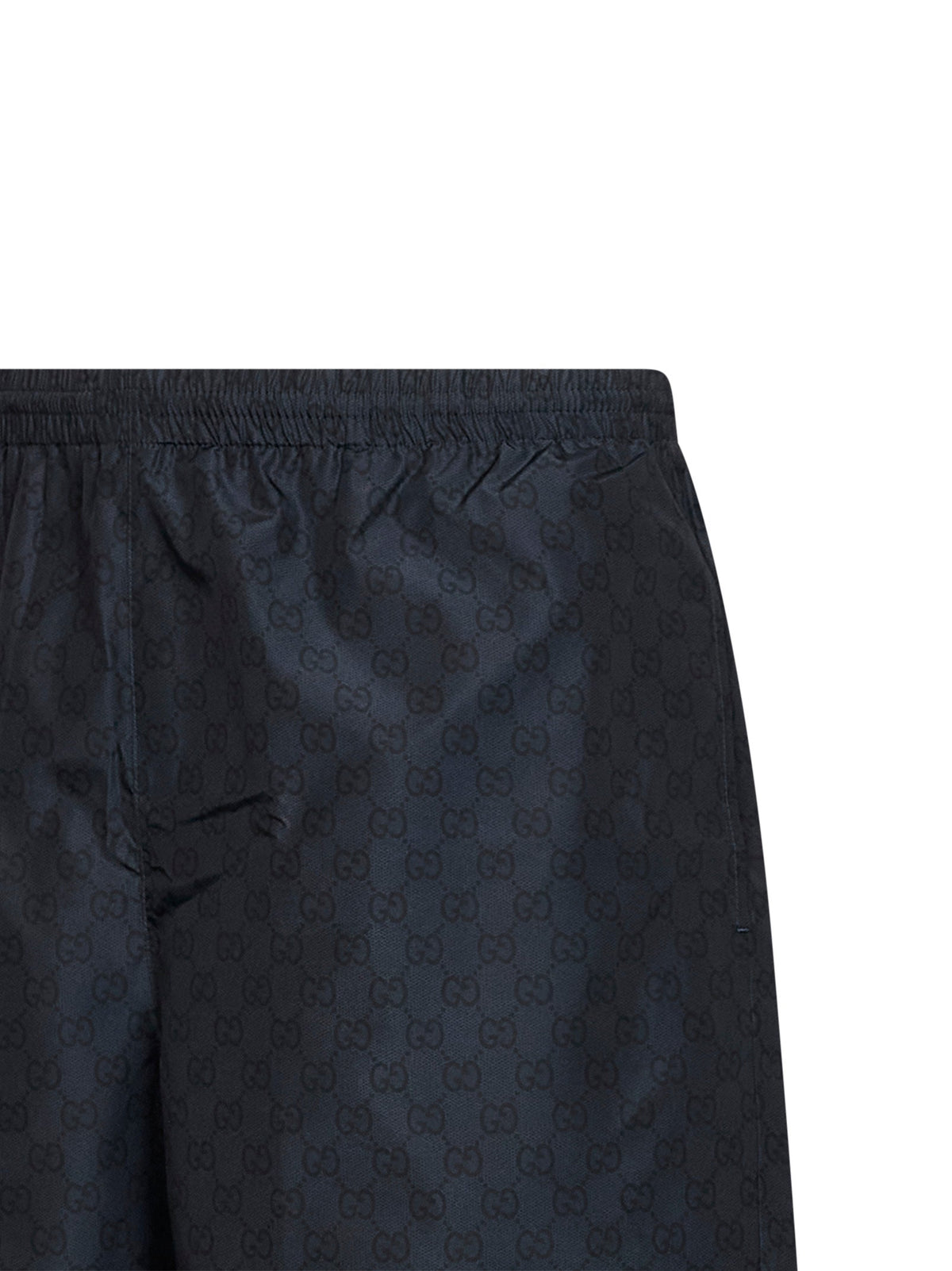 Gucci Men Black Printed Polyester Poplin Swimsuit GUCCI