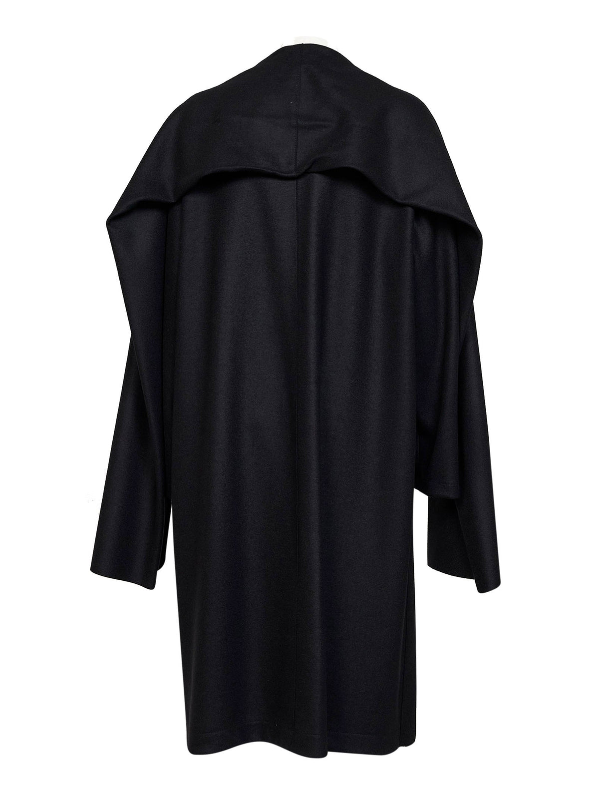 Harris Wharf London Women Black Virgin Wool Long Scarf Coat HARRIS WHARF LONDON