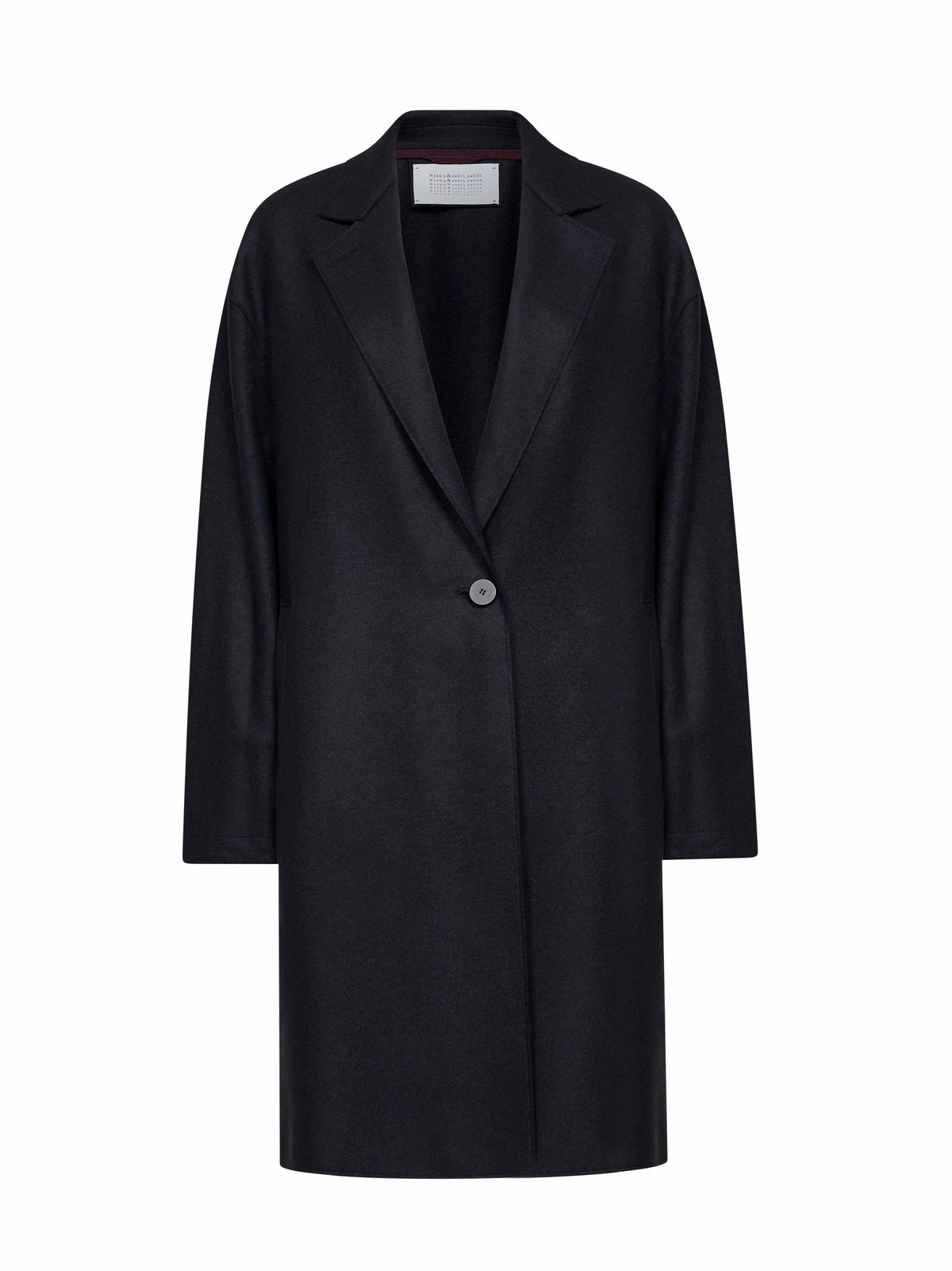 Harris Wharf London Women Dark Blue Wool And Cashmere Oversized Single-Breasted Coat HARRIS WHARF LONDON