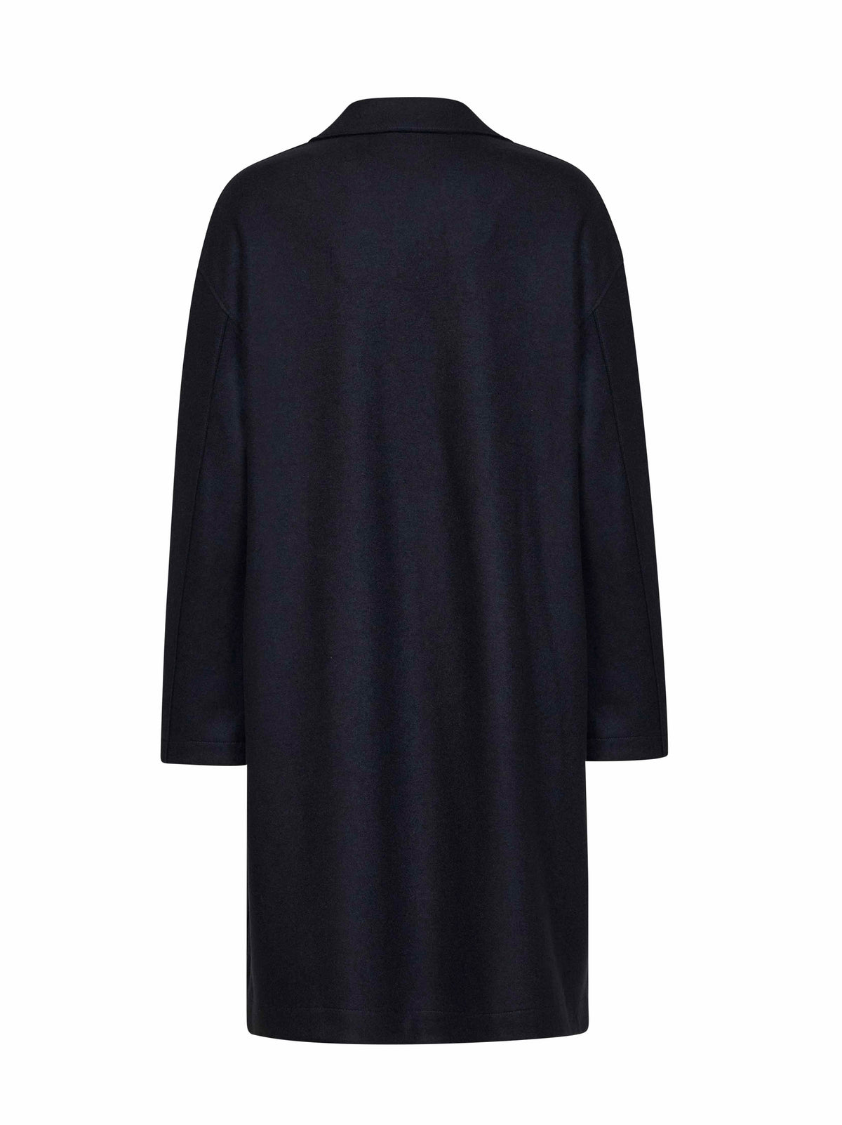 Harris Wharf London Women Dark Blue Wool And Cashmere Oversized Single-Breasted Coat HARRIS WHARF LONDON