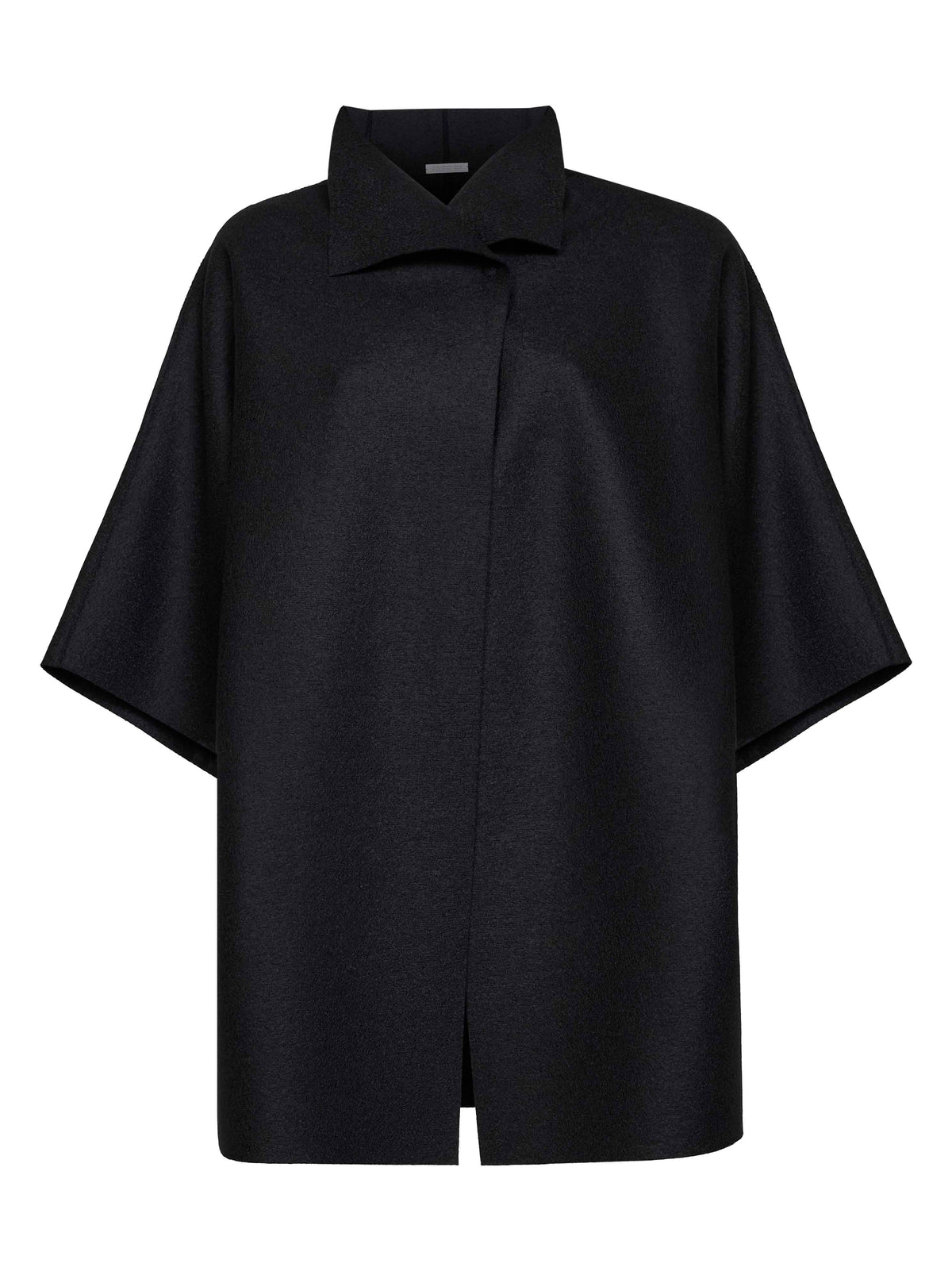 Harris Wharf London Women Black Felted Wool Kimono Mantle HARRIS WHARF LONDON