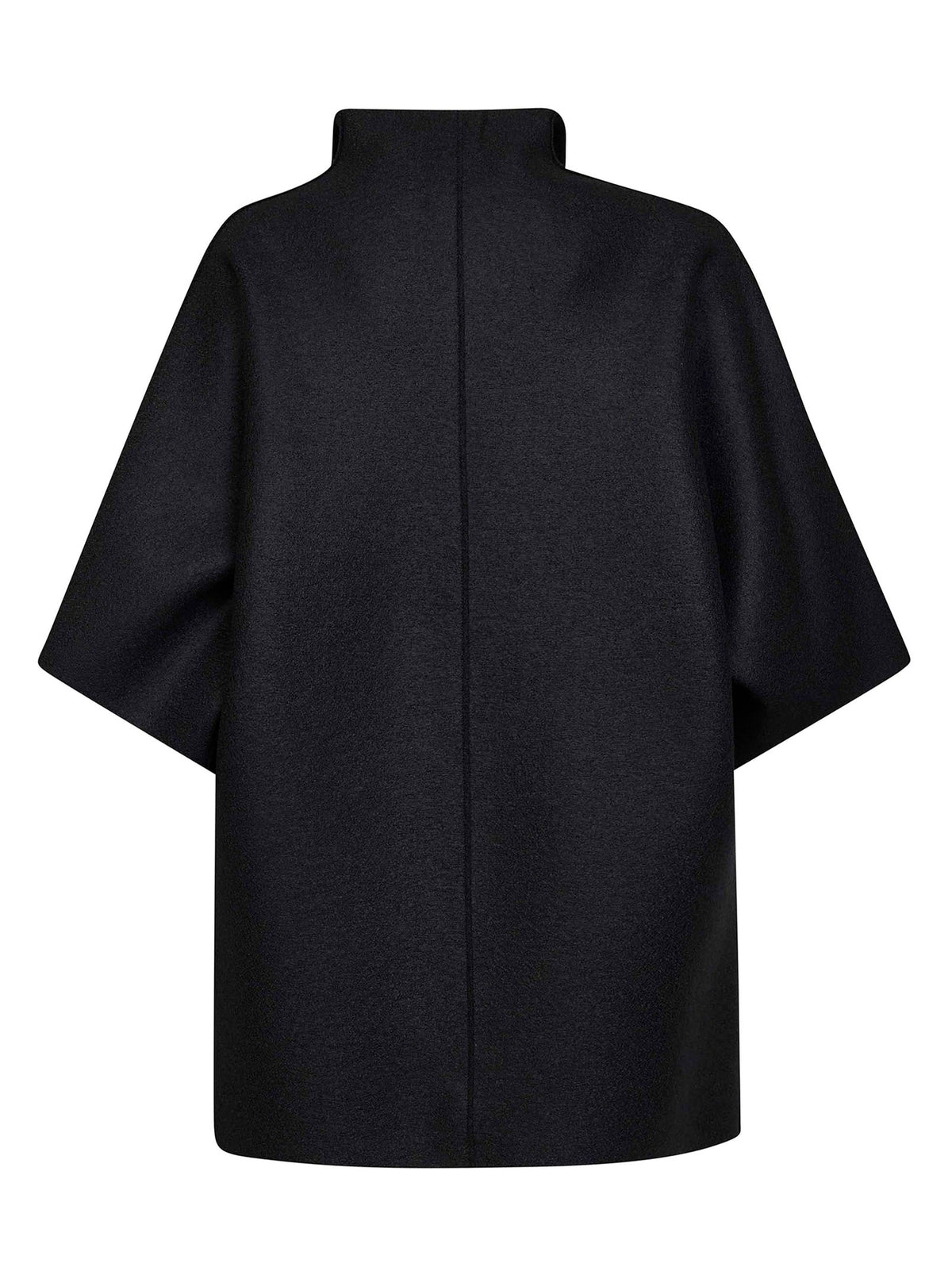 Harris Wharf London Women Black Felted Wool Kimono Mantle HARRIS WHARF LONDON