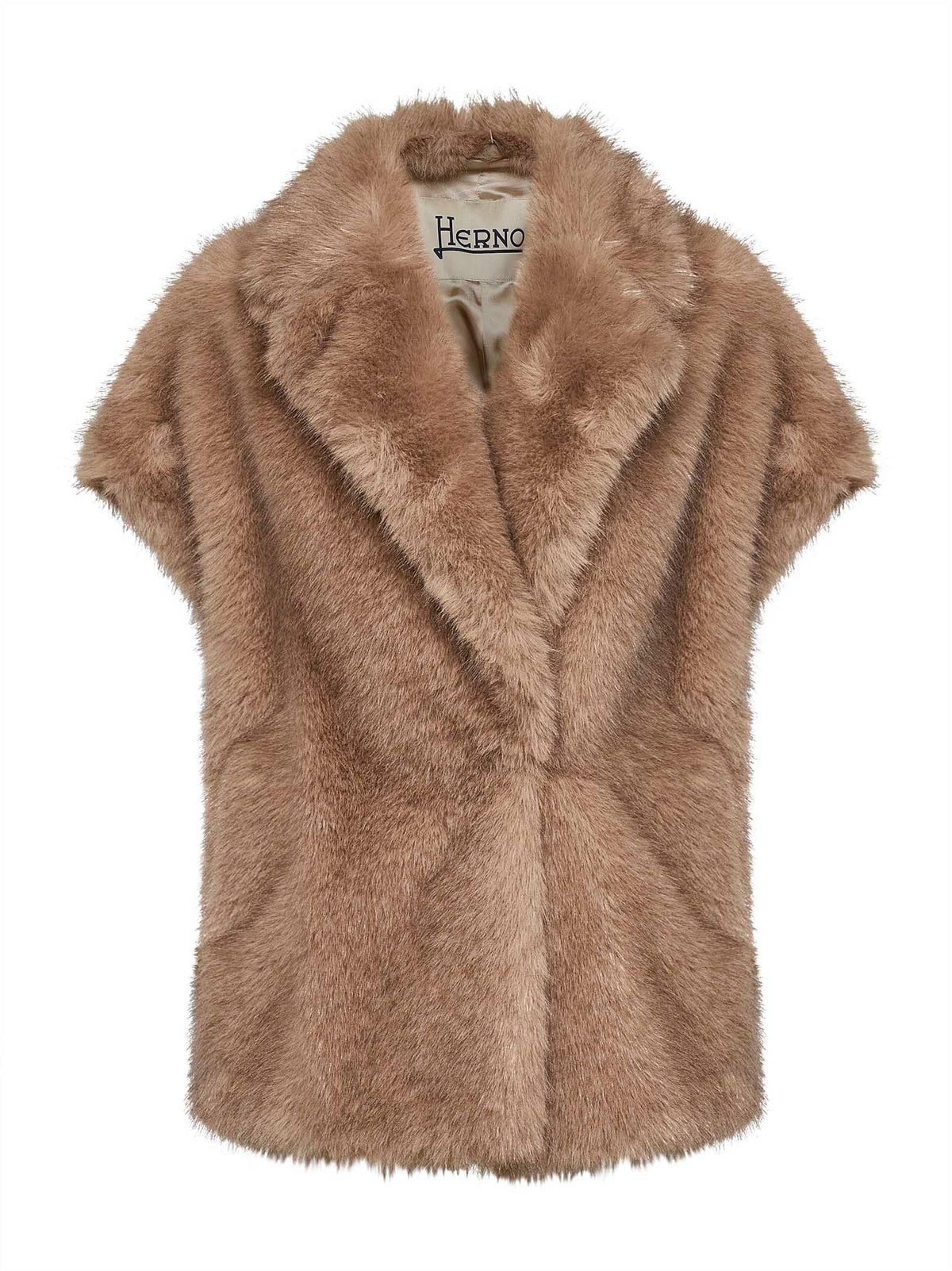 Herno Women Chantilly Long-Hair Faux Fur Vest HERNO