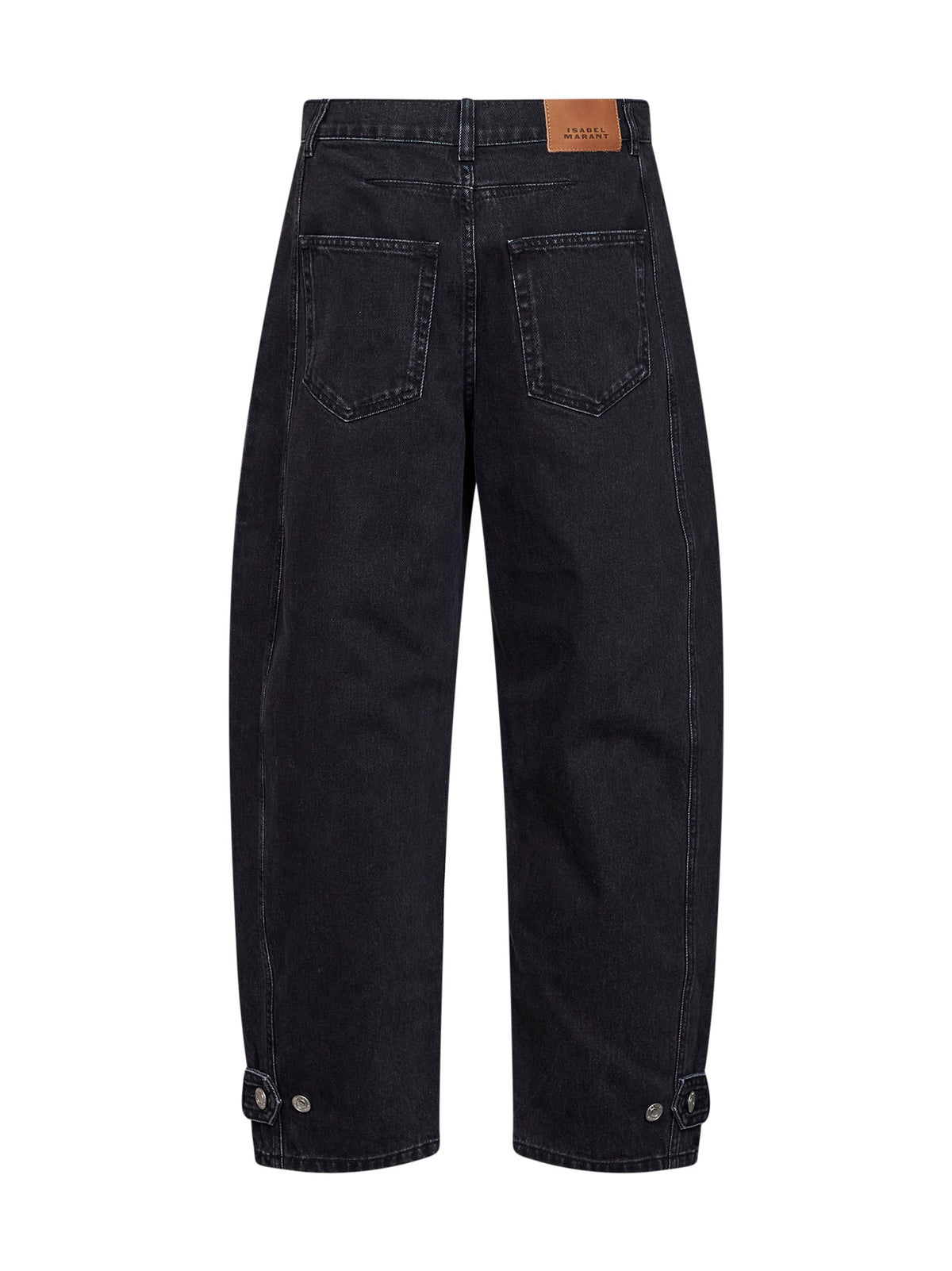 Isabel Marant Women Black Cotton Denim Leya Barrel Jeans ISABEL MARANT