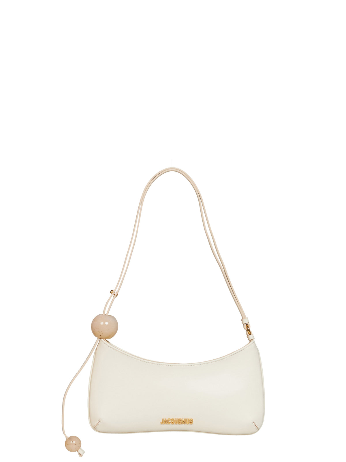 Jacquemus Women Ivory The Bisou Perle Beaded Shoulder Bag JACQUEMUS