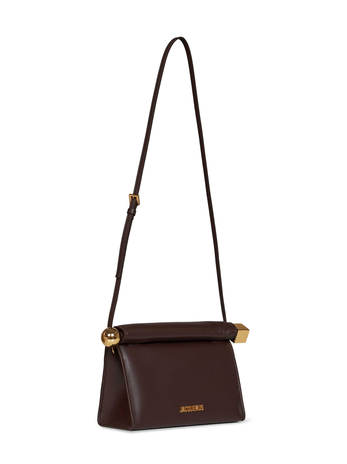 Jacquemus Women Midnight Brown Rond Carré Clutch With Shoulder Strap JACQUEMUS
