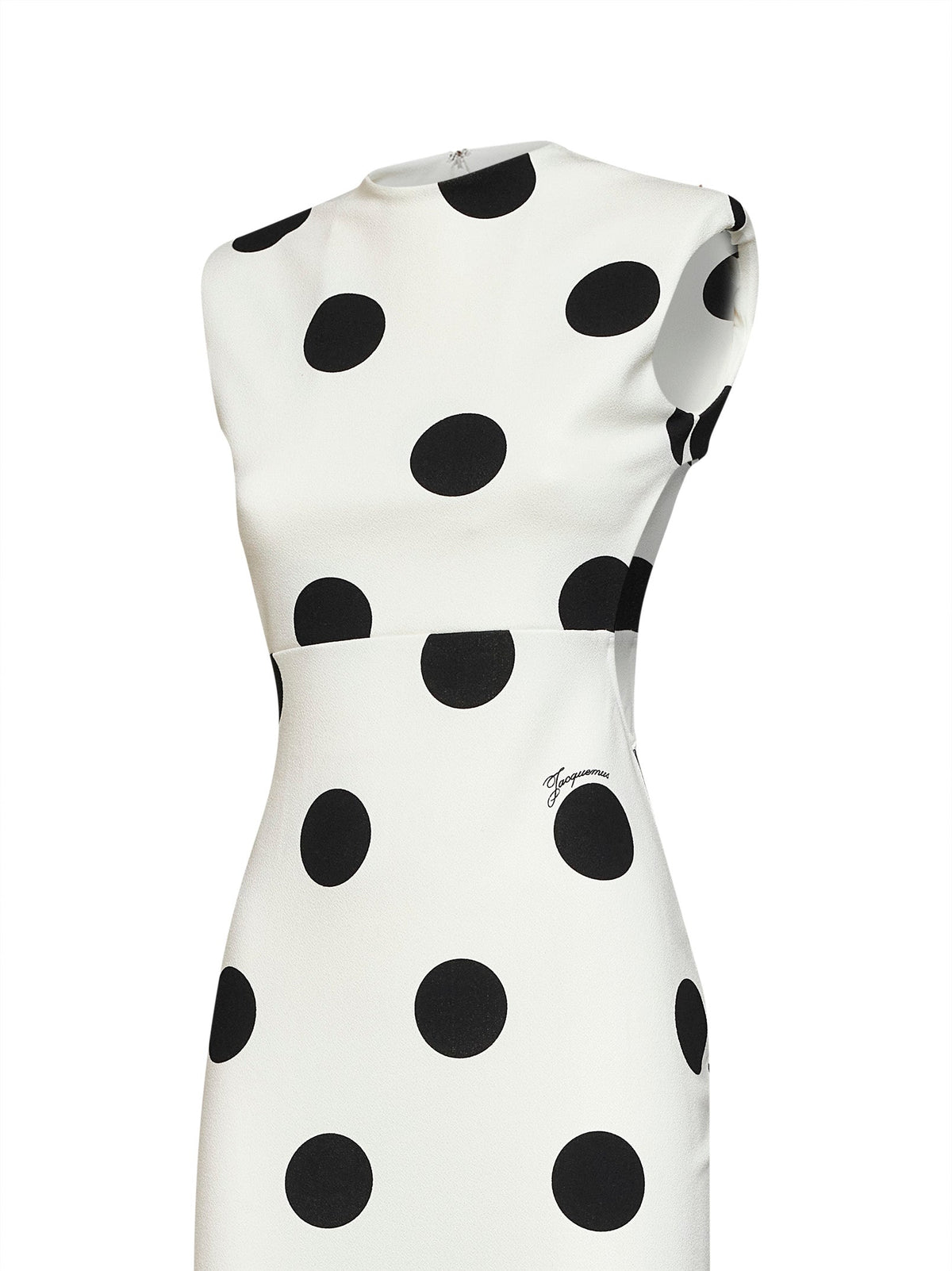 Jacquemus Women Black And White Polka-Dot Compact Jersey The Palmier Midi Dress JACQUEMUS