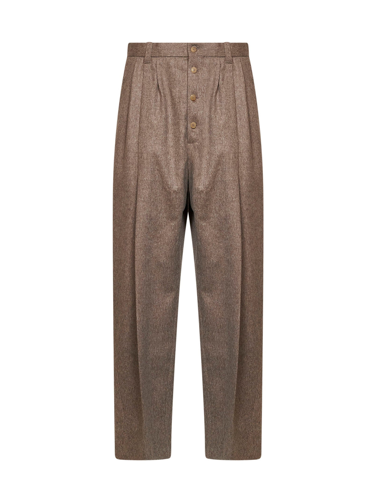 Jacquemus Men Beige Wool The Fernando High-Waisted Trousers JACQUEMUS