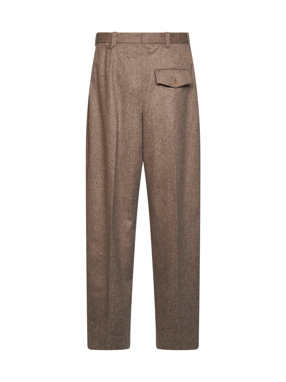 Jacquemus Men Beige Wool The Fernando High-Waisted Trousers JACQUEMUS