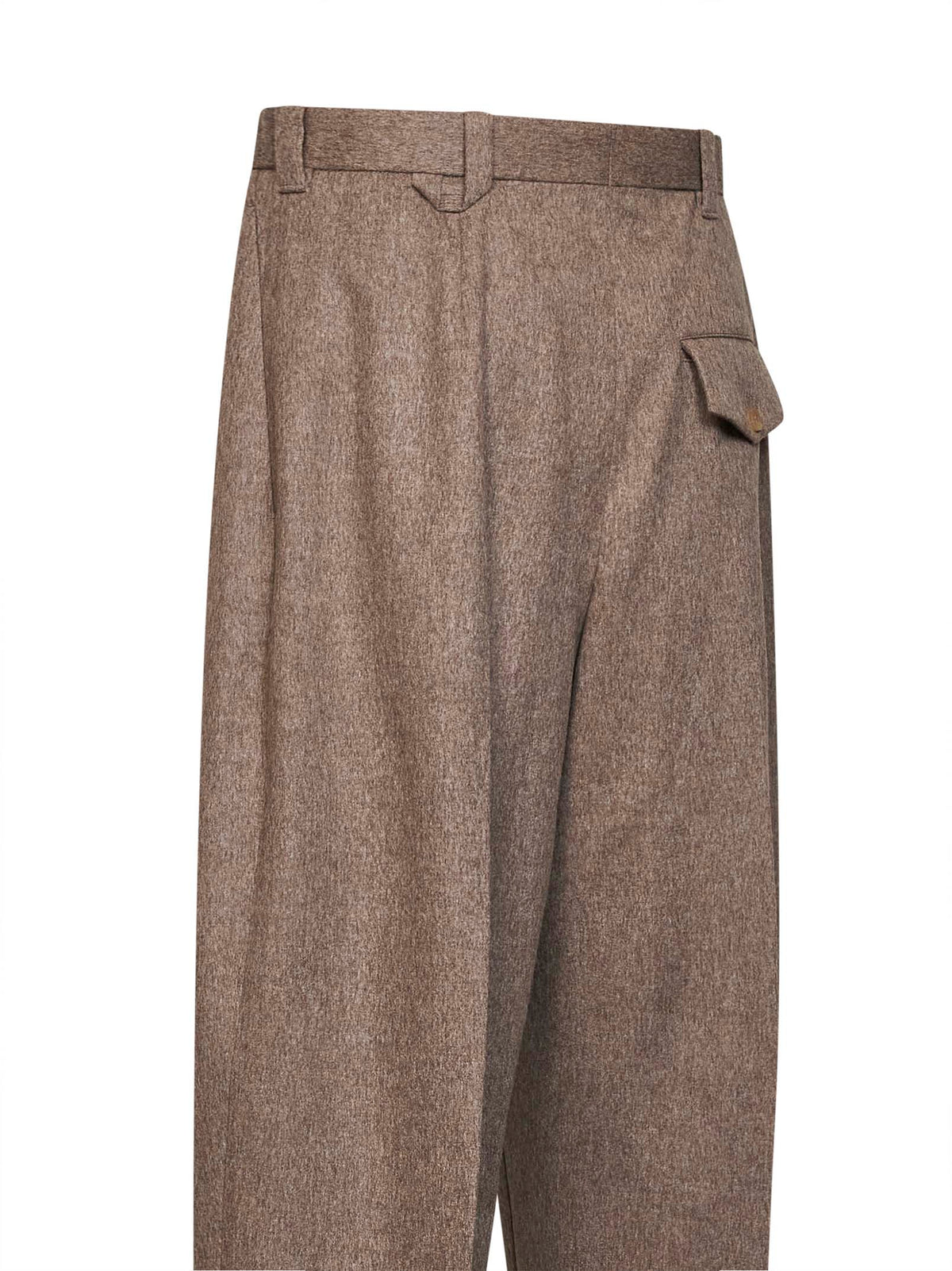 Jacquemus Men Beige Wool The Fernando High-Waisted Trousers JACQUEMUS