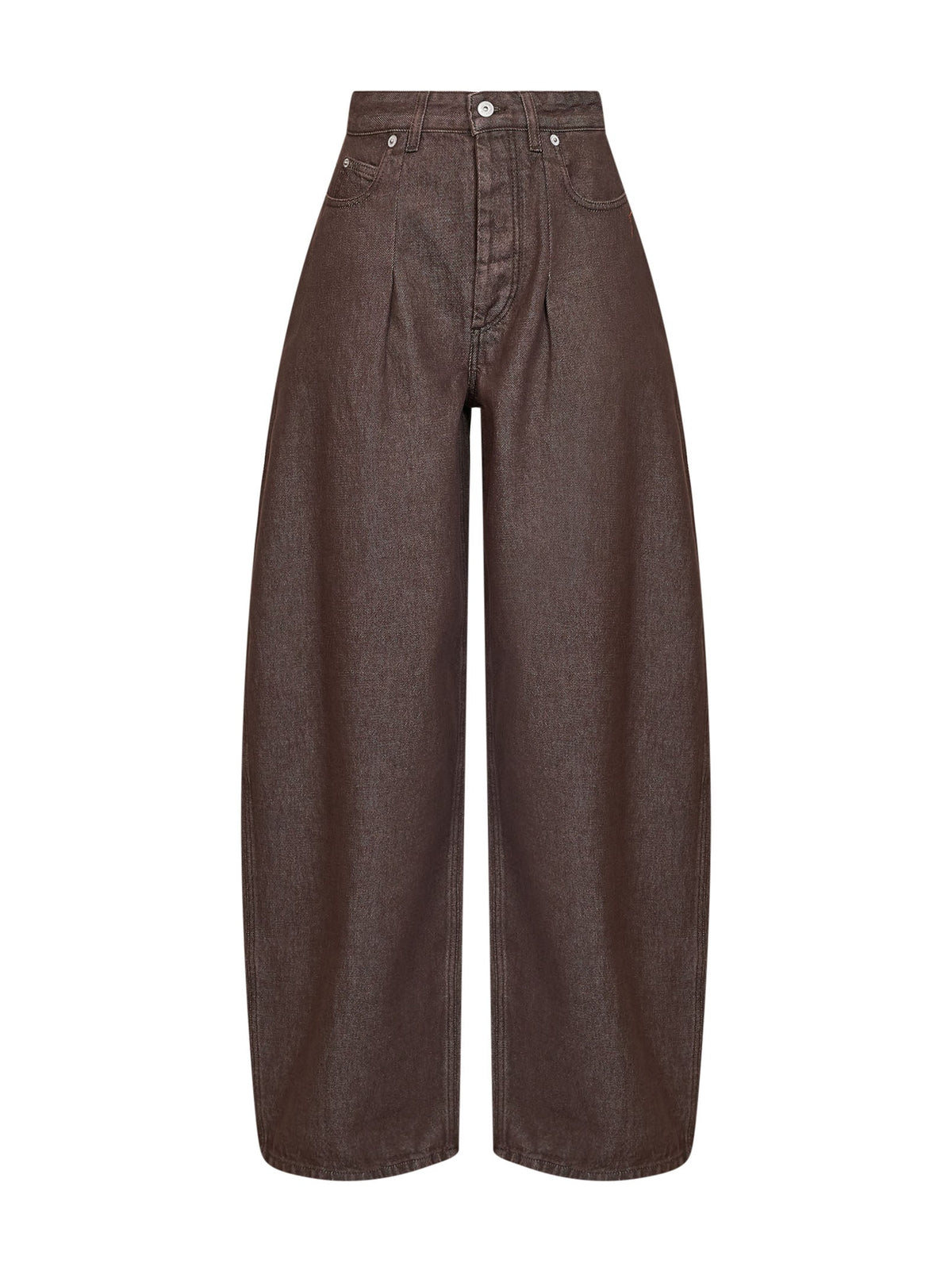 Jacquemus Women Brown The Ovalo De-Nîmes Denim Curved Jeans JACQUEMUS