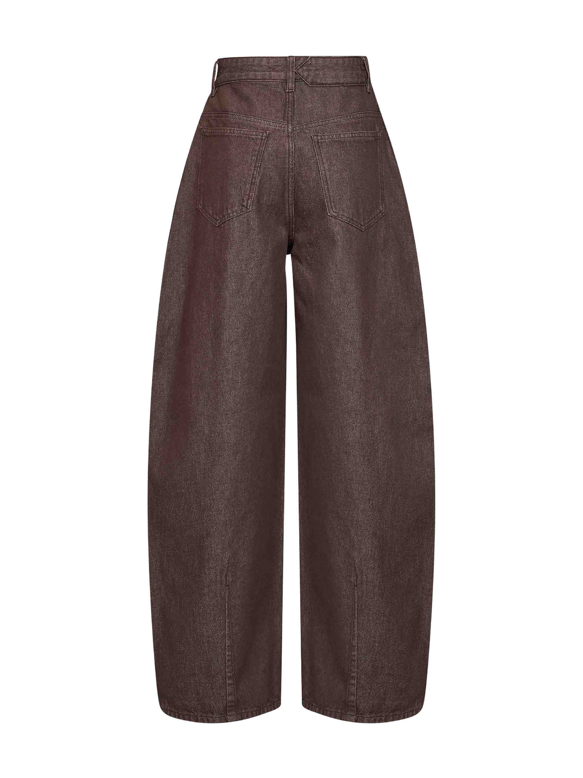 Jacquemus Women Brown The Ovalo De-Nîmes Denim Curved Jeans JACQUEMUS