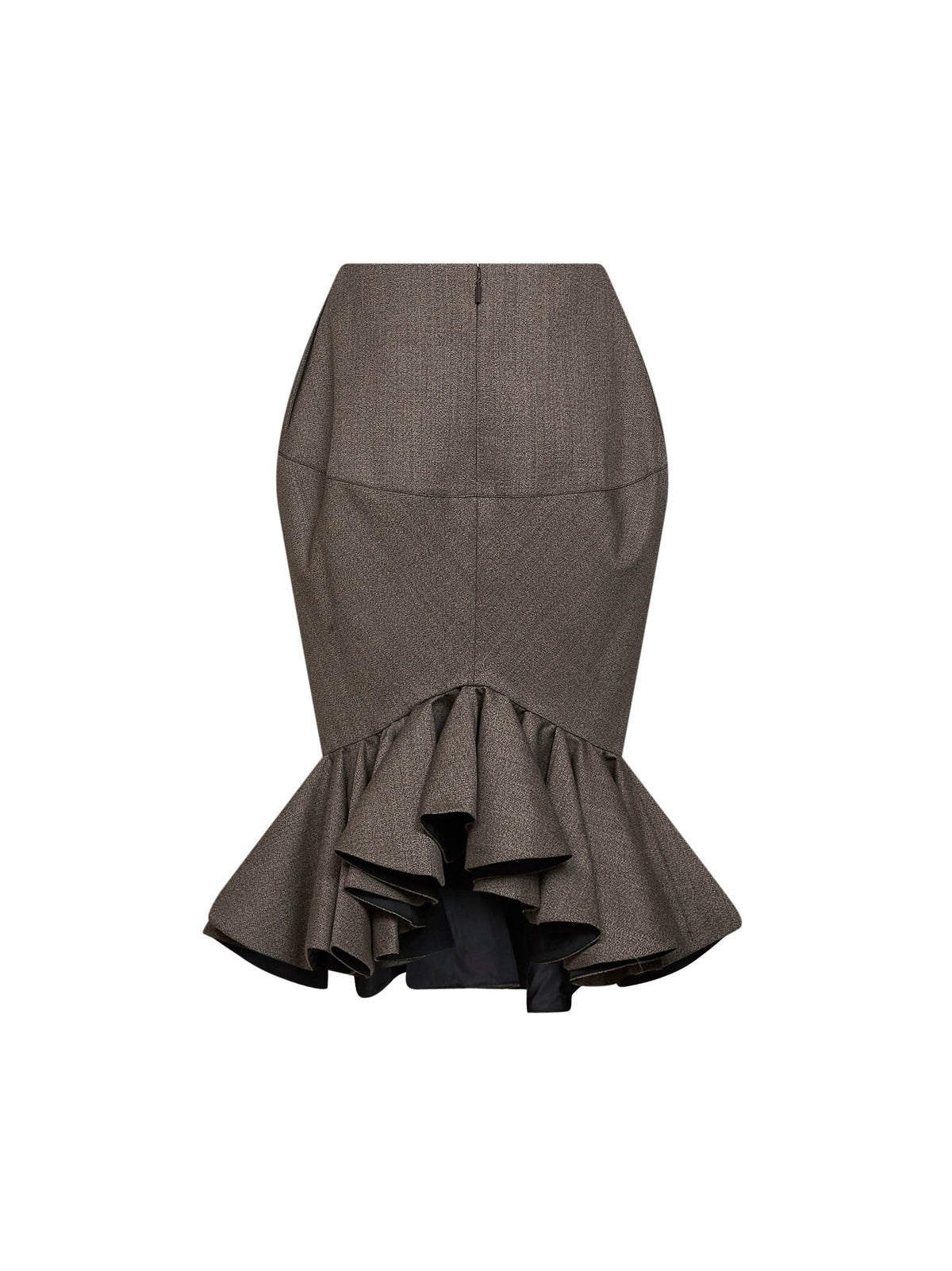 Jacquemus Women Dark Brown Virgin Wool The Palmier Midi Skirt