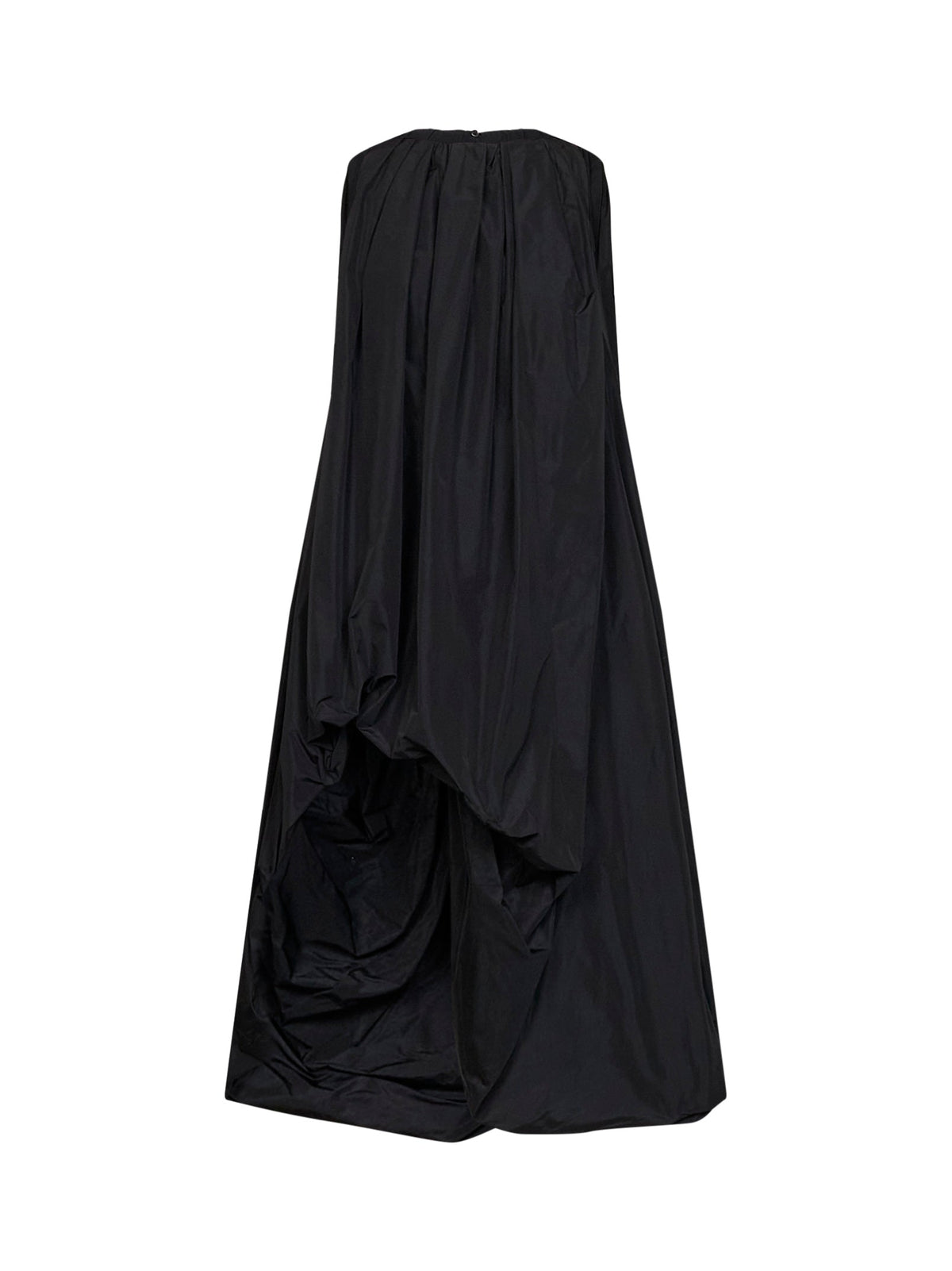 Jil Sander Women Black Technical Faille Asymmetric Midi Dress JIL SANDER