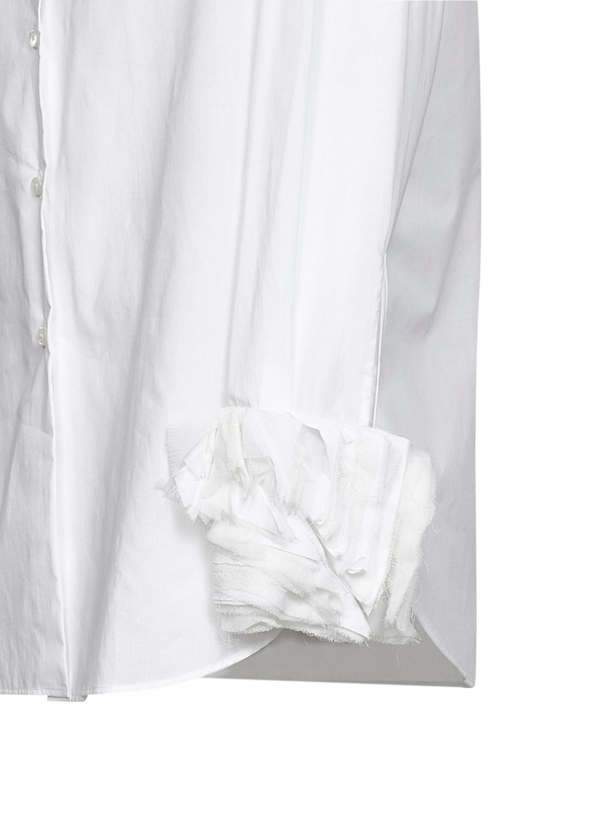 Jil Sander Women Optic White Cotton Shirt With Multi-Layered Cuffs JIL SANDER