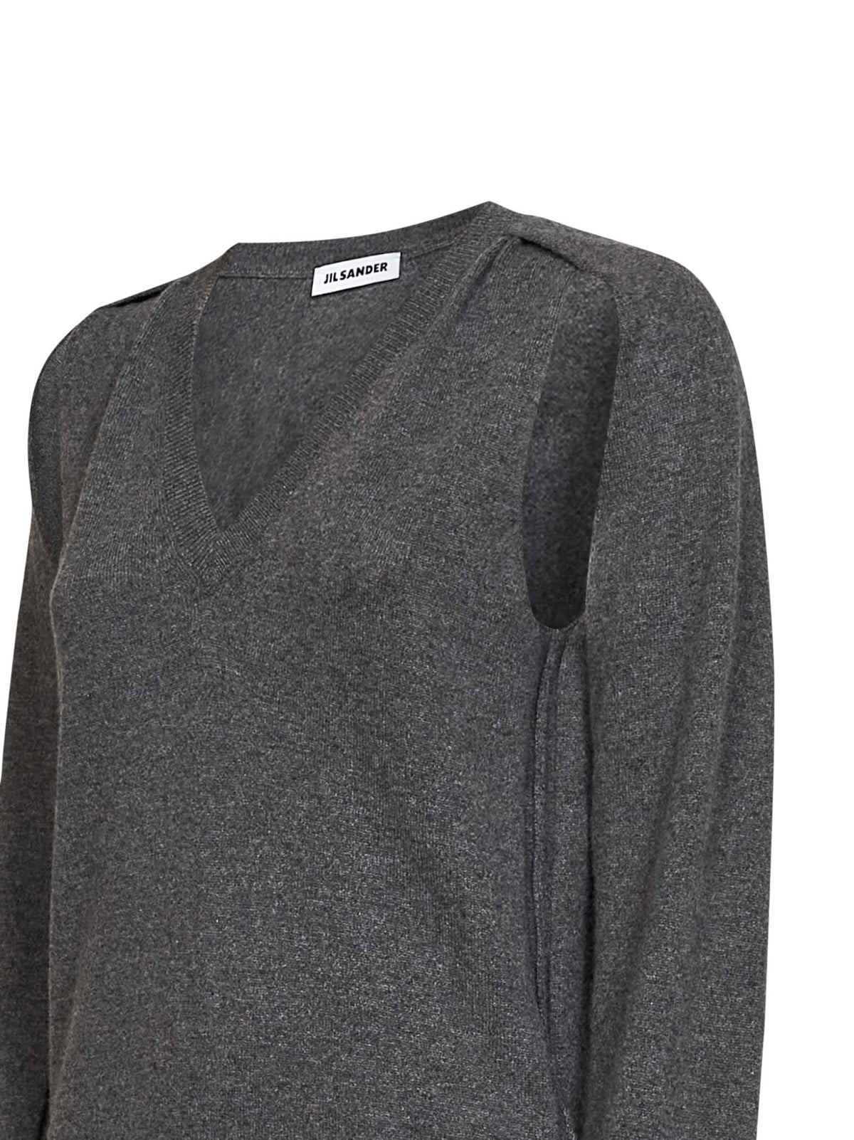 Jil Sander Women Basalt Cashmere Sweater With Cut-Outs JIL SANDER